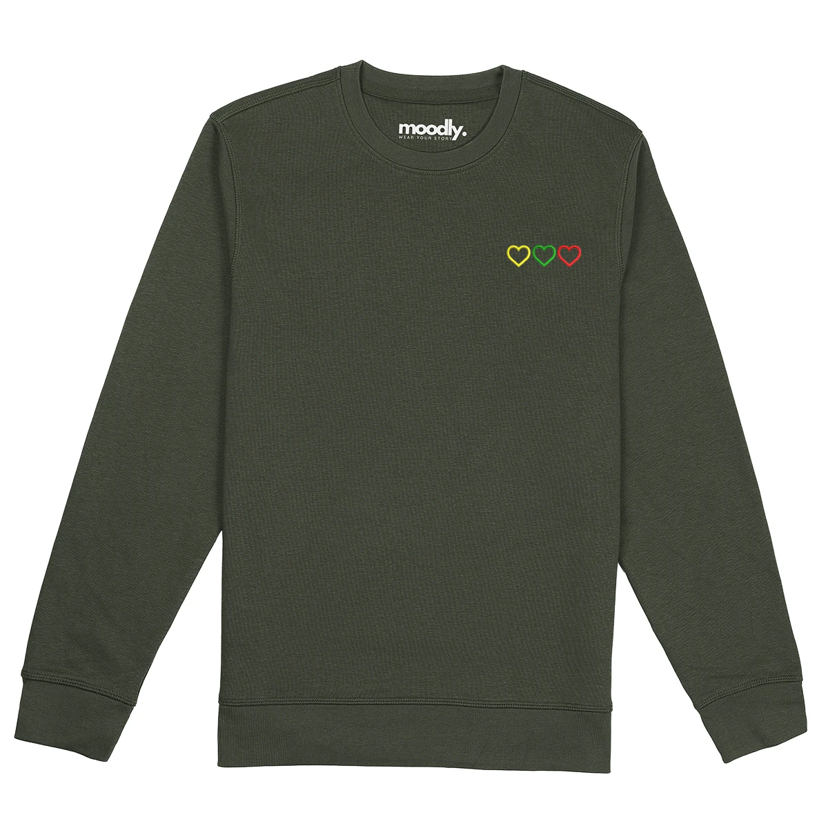 3 širdys siuvinėtas džemperis