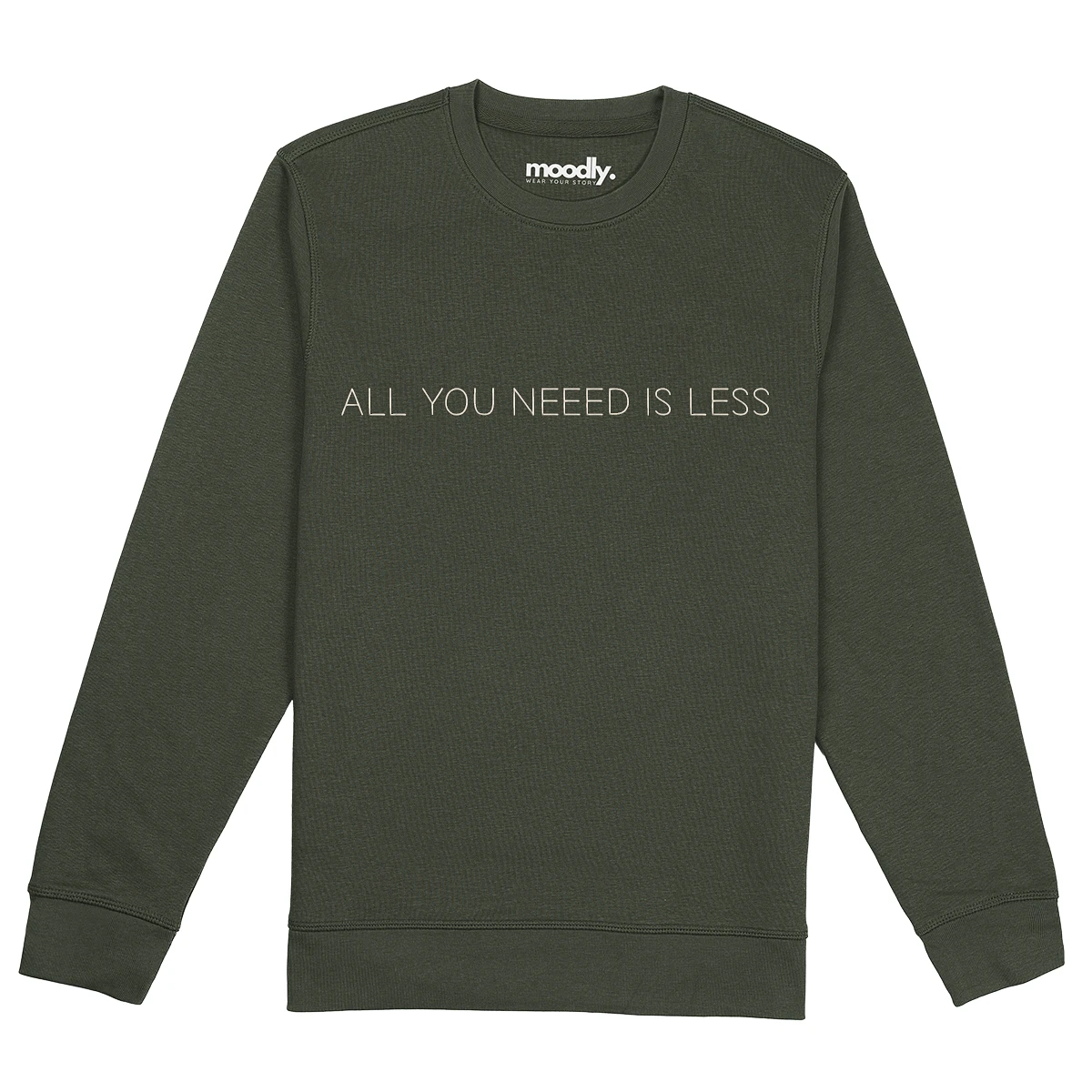 ALL YOU NEED IS LESS siuvinėtas džemperis