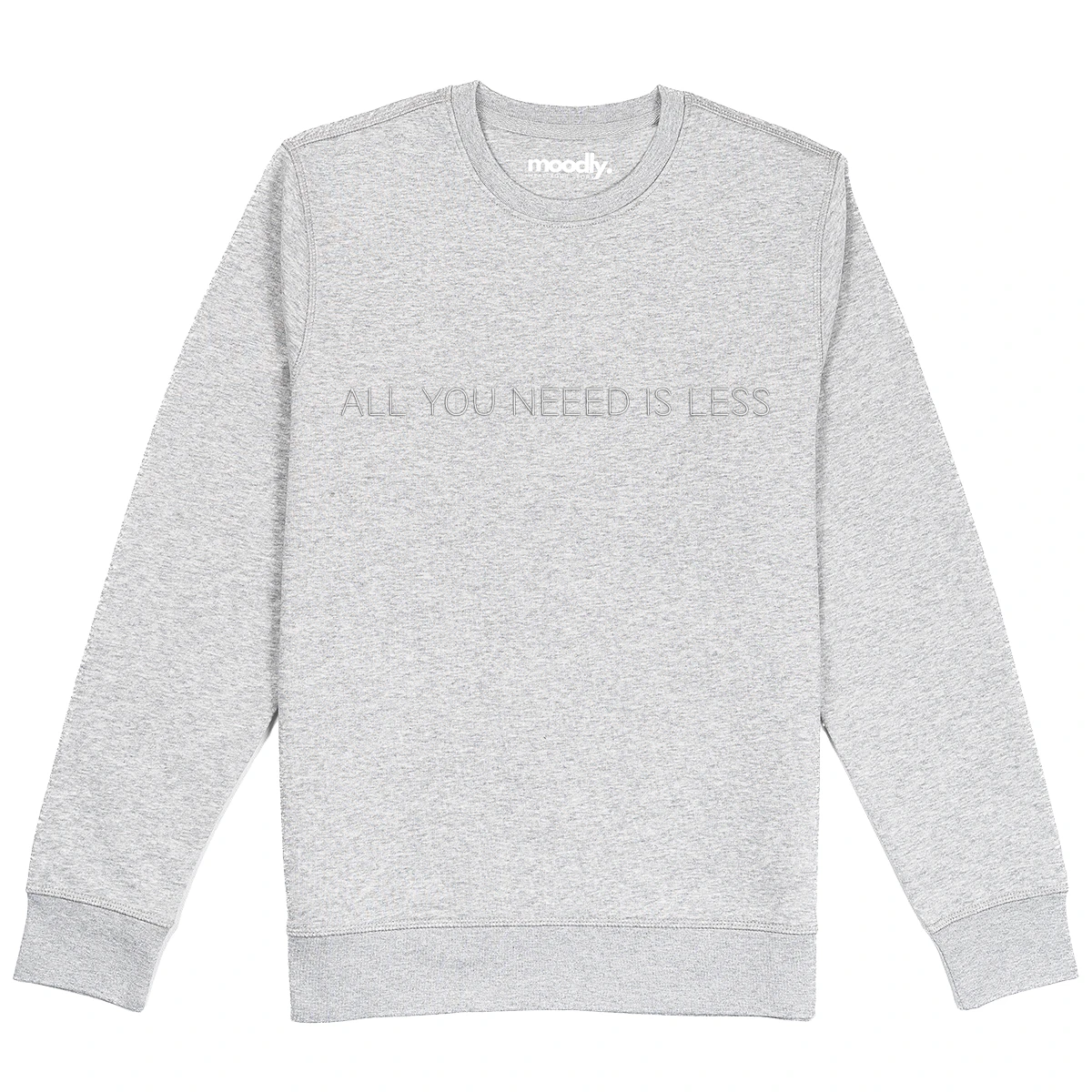 ALL YOU NEED IS LESS siuvinėtas džemperis