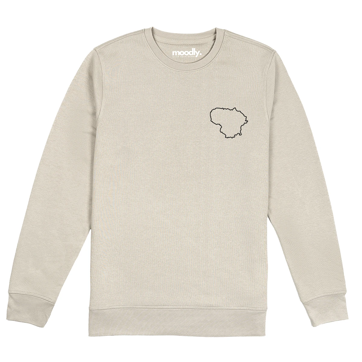 LIETUVOS kontūrai siuvinėtas džemperis