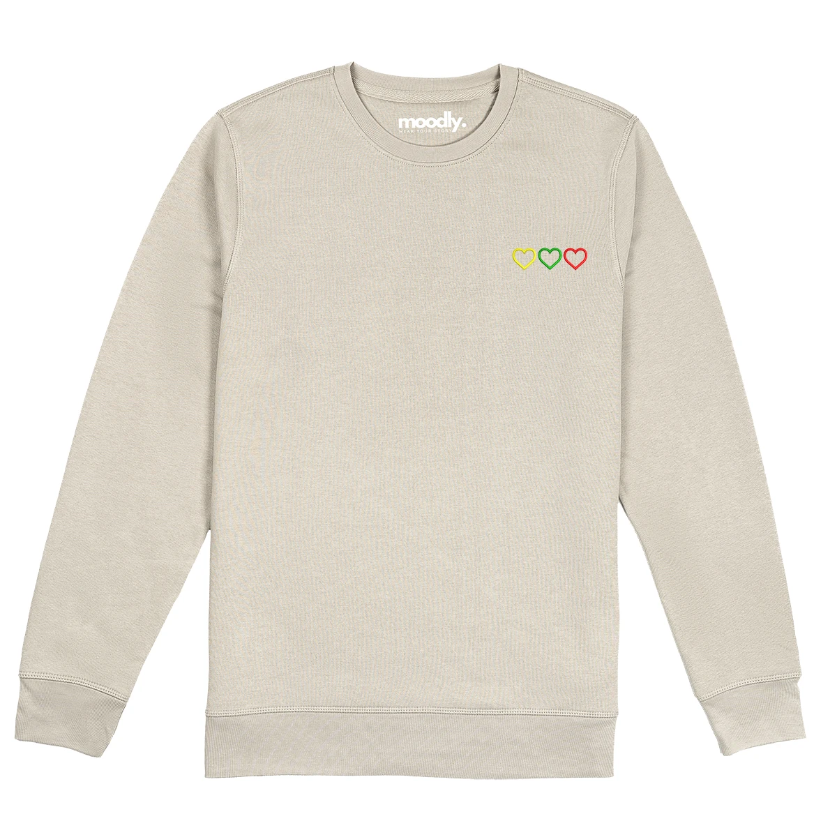 3 širdys siuvinėtas džemperis