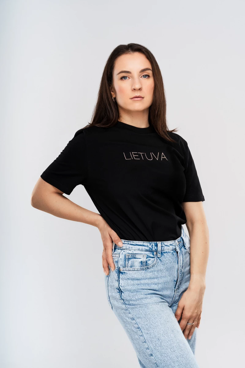 LIETUVA siuvinėti marškinėliai 