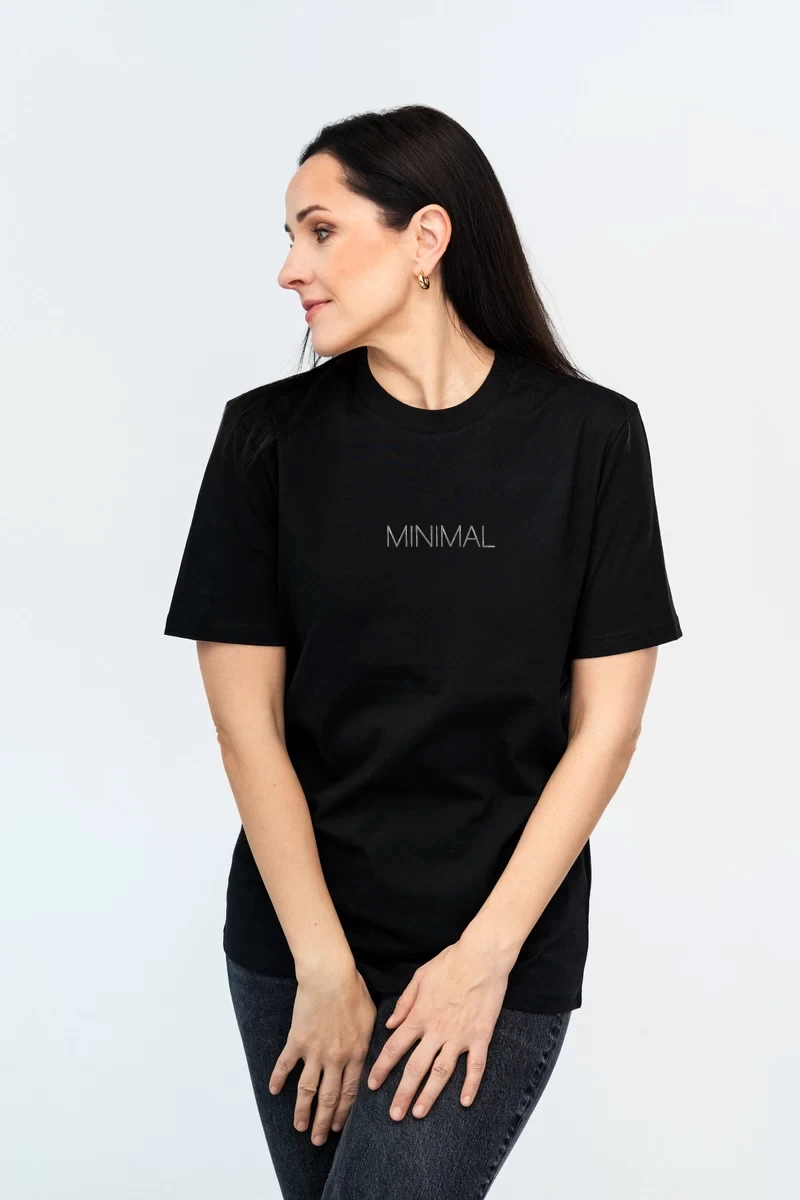 MINIMAL siuvinėti marškinėliai