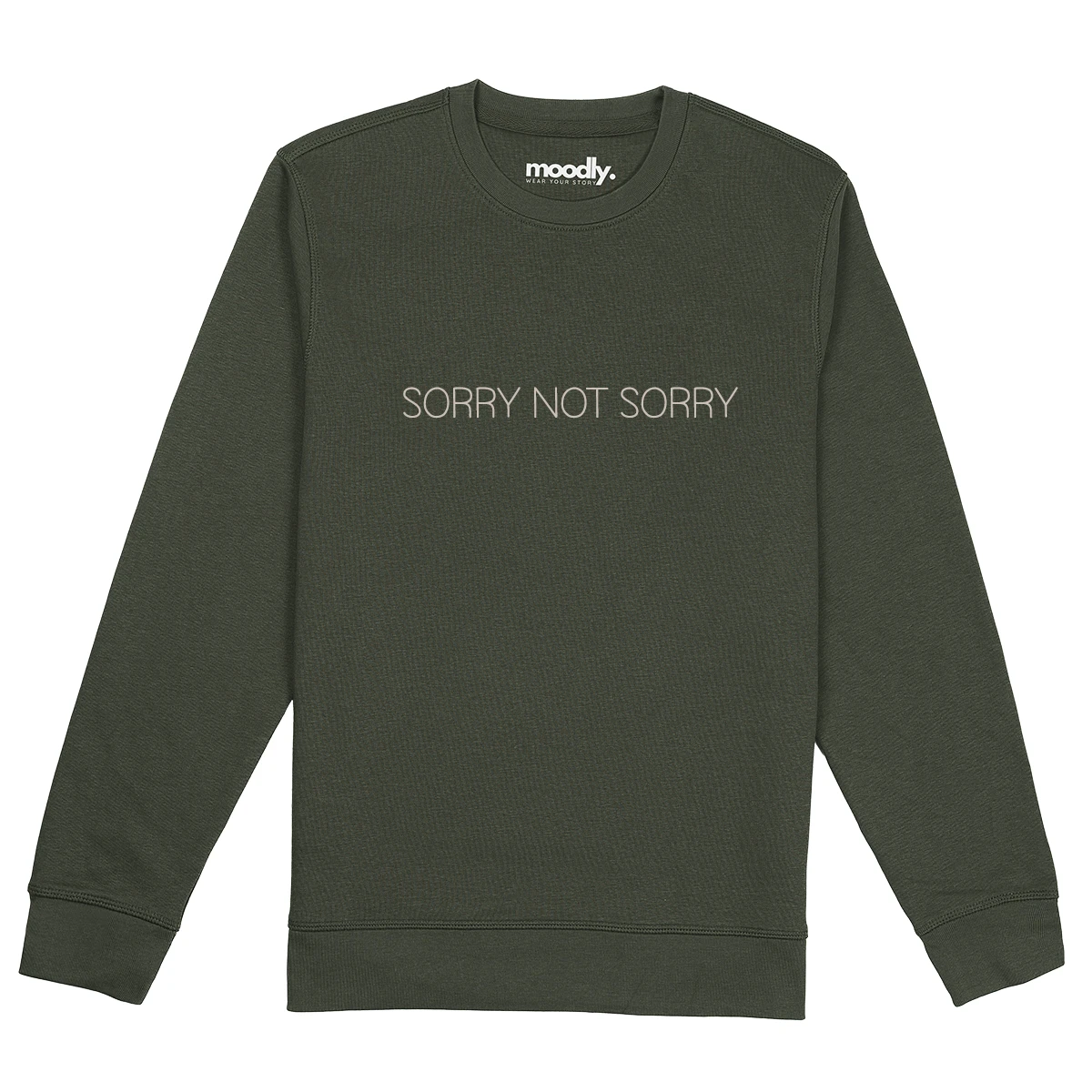 SORRY NOT SORRY siuvinėtas džemperis