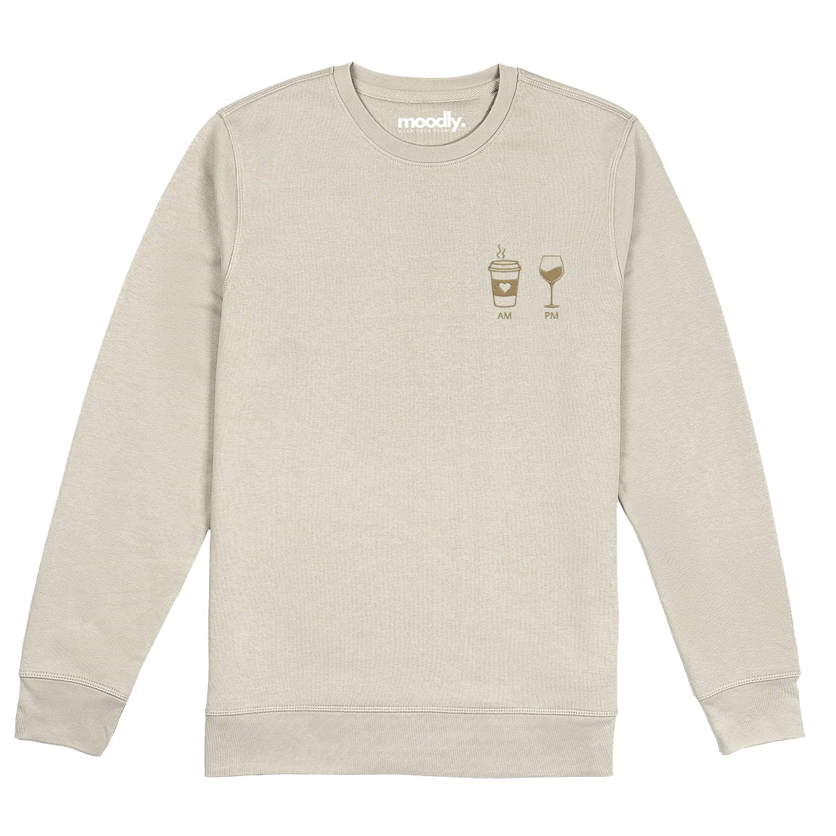 AM ir PM siuvinėtas džemperis