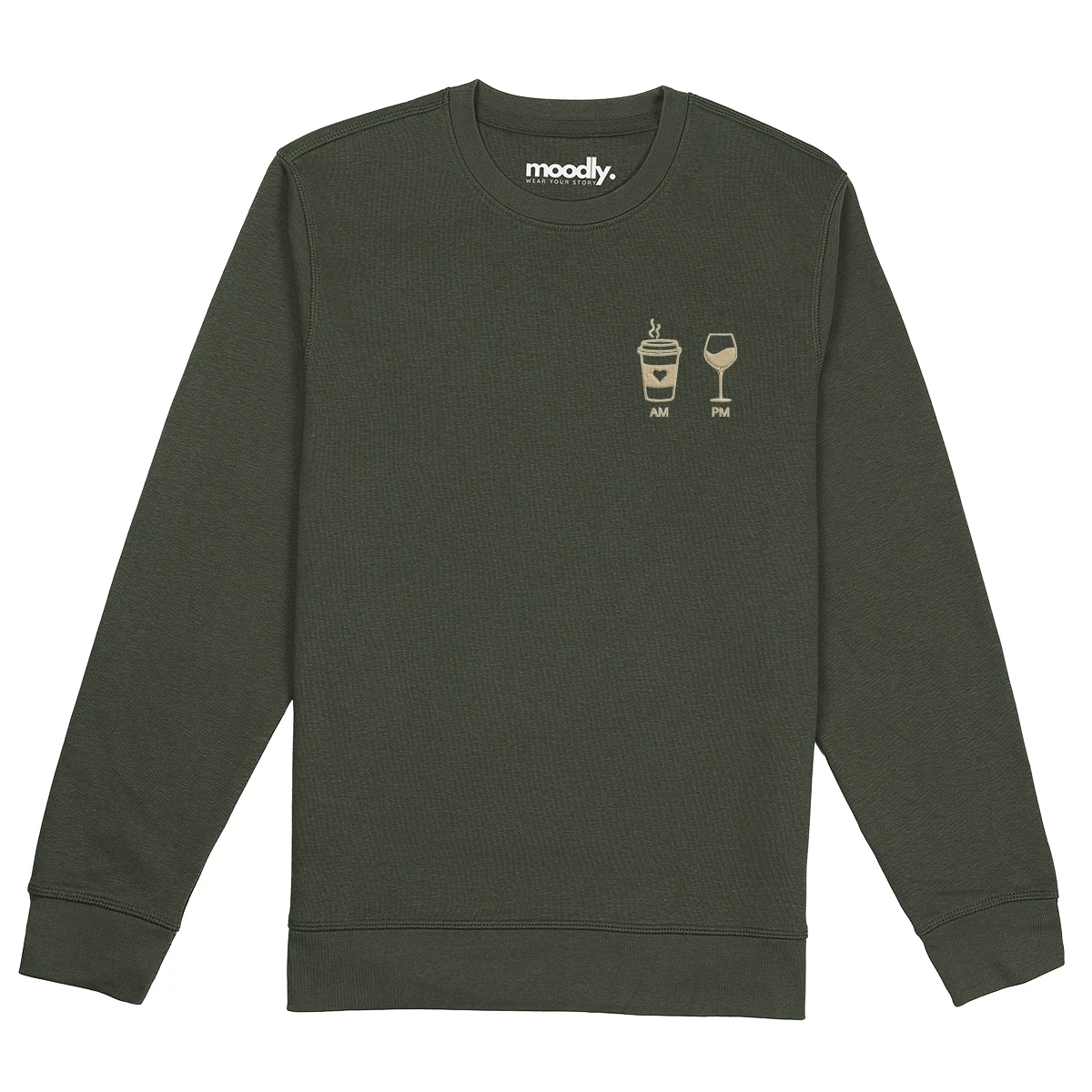 AM ir PM siuvinėtas džemperis