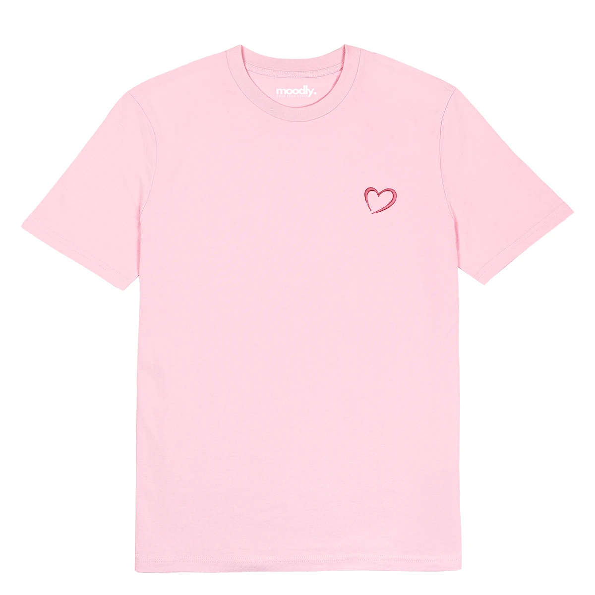 Širdelė siuvinėti marškinėliai