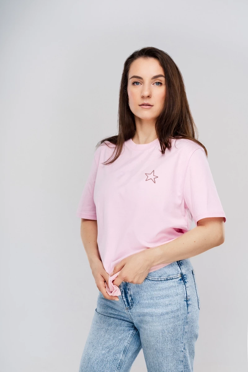 Žvaigždė ⭐️ siuvinėti marškinėliai