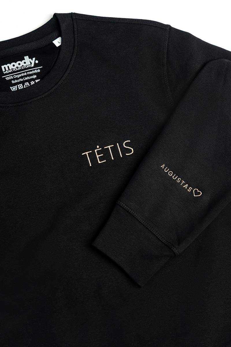 Tėtis siuvinėtas džemperis su vaiko vardu