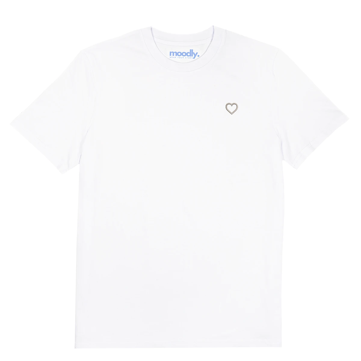 Maža širdelė siuvinėti marškinėliai