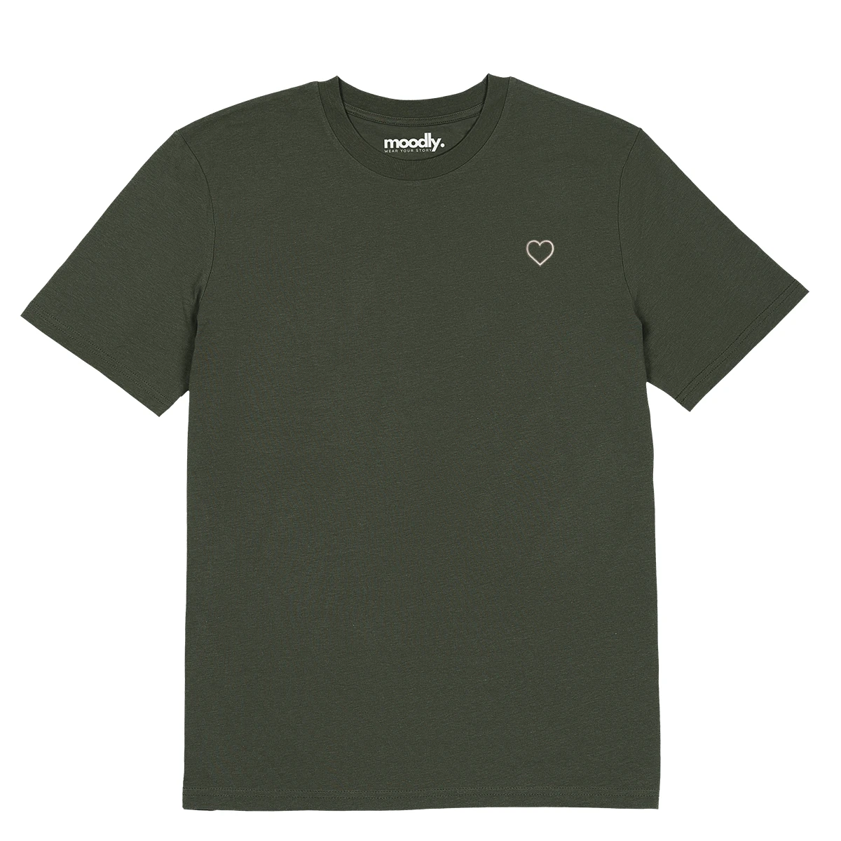 Maža širdelė siuvinėti marškinėliai