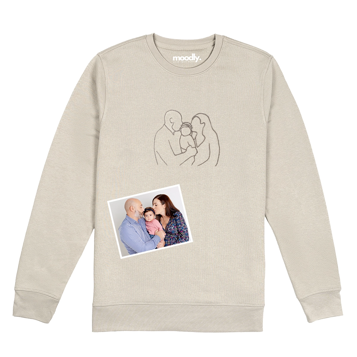 Kontūrai siuvinėtas džemperis 