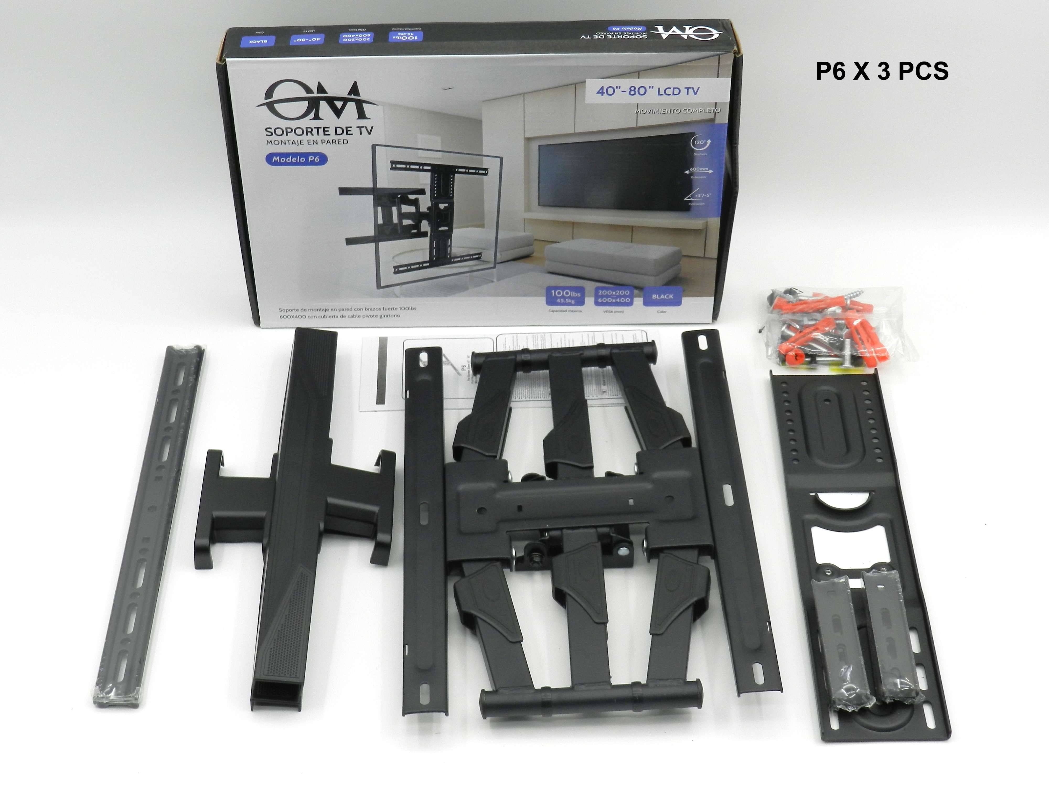 Soporte Tv 45kg Doble Brazo Móvil 40''-80''