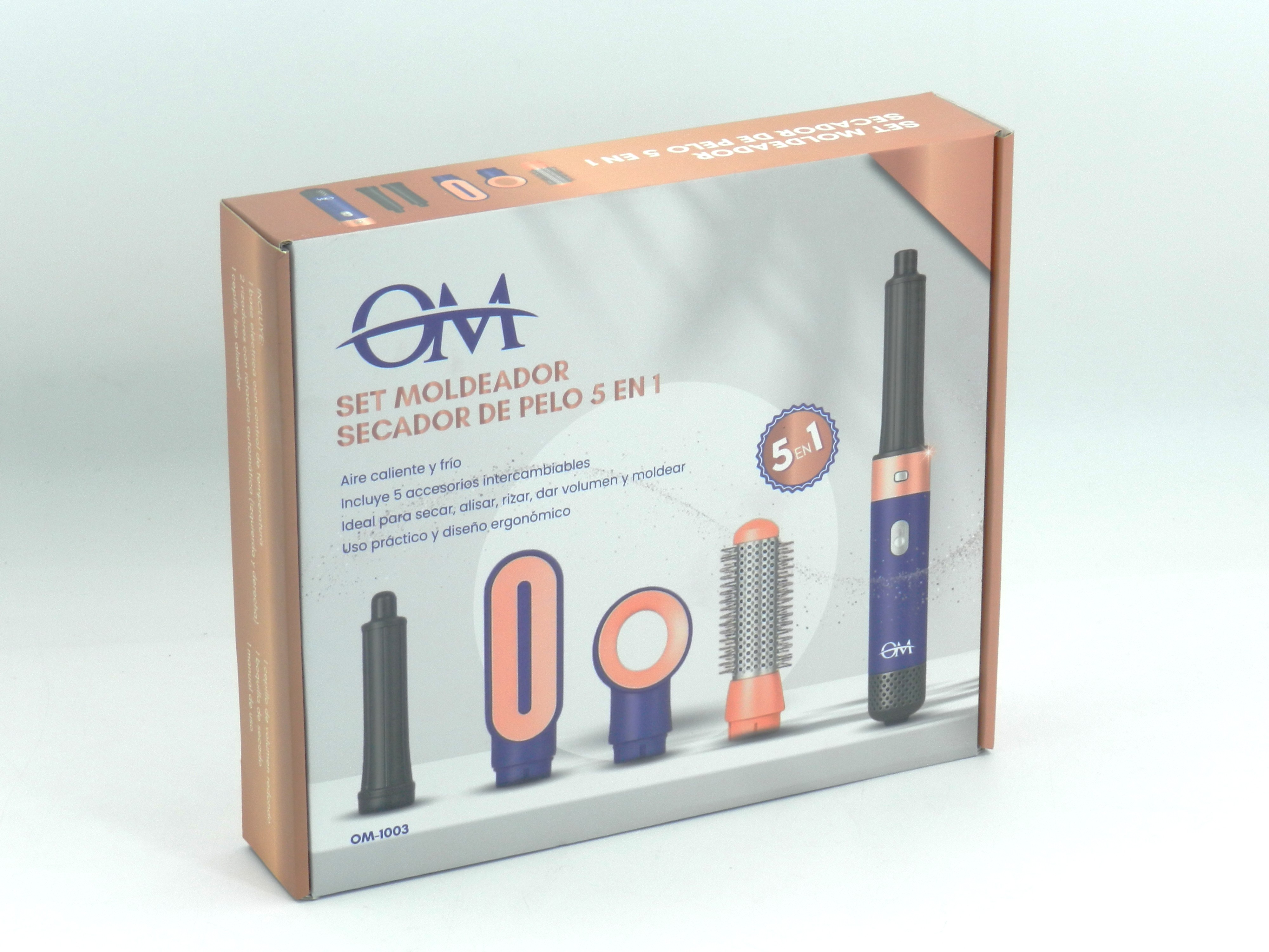 Set Moldeador y Secador de Pelo 5 en 1 OM