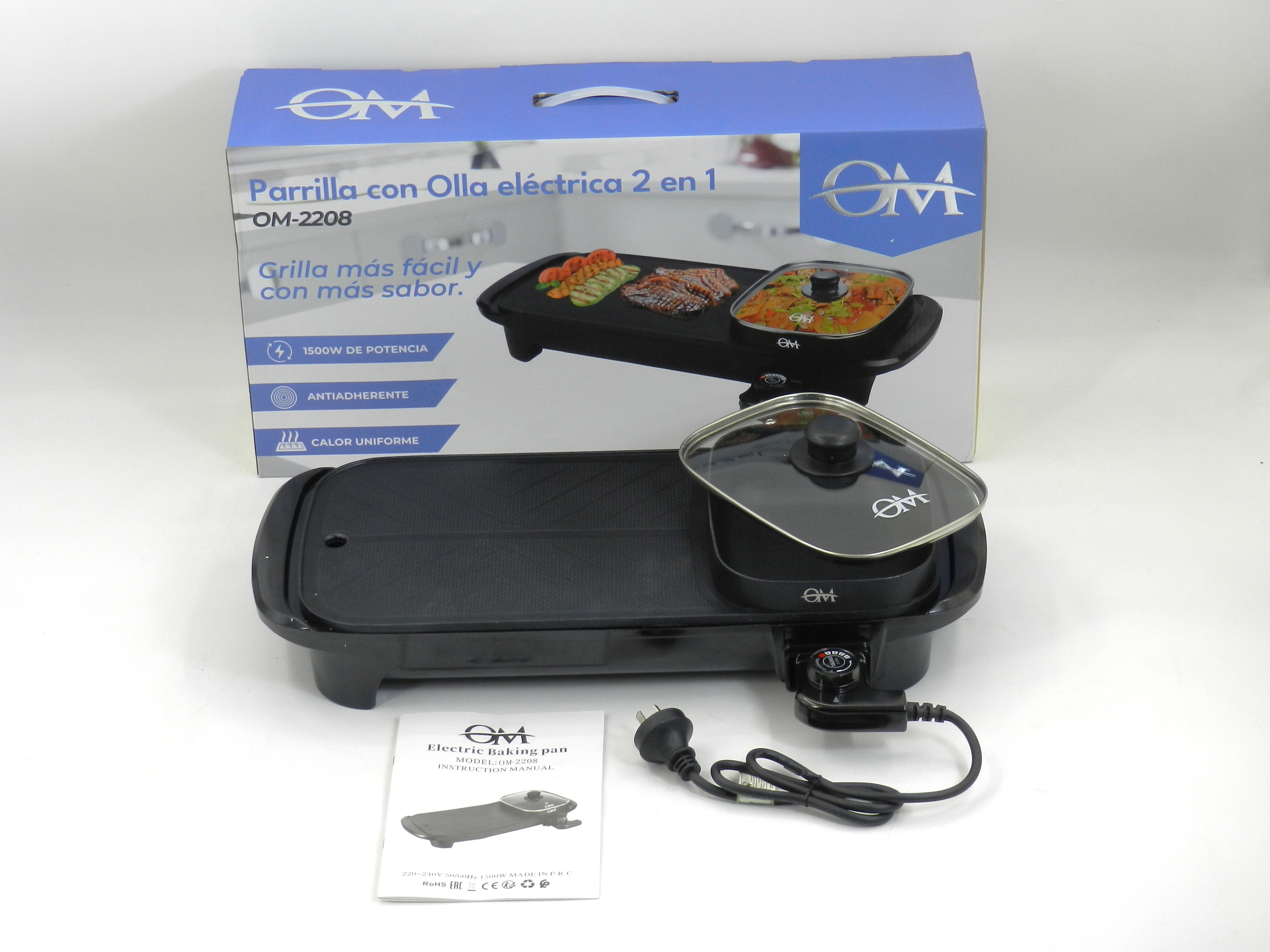 Parrilla eléctrica con olla