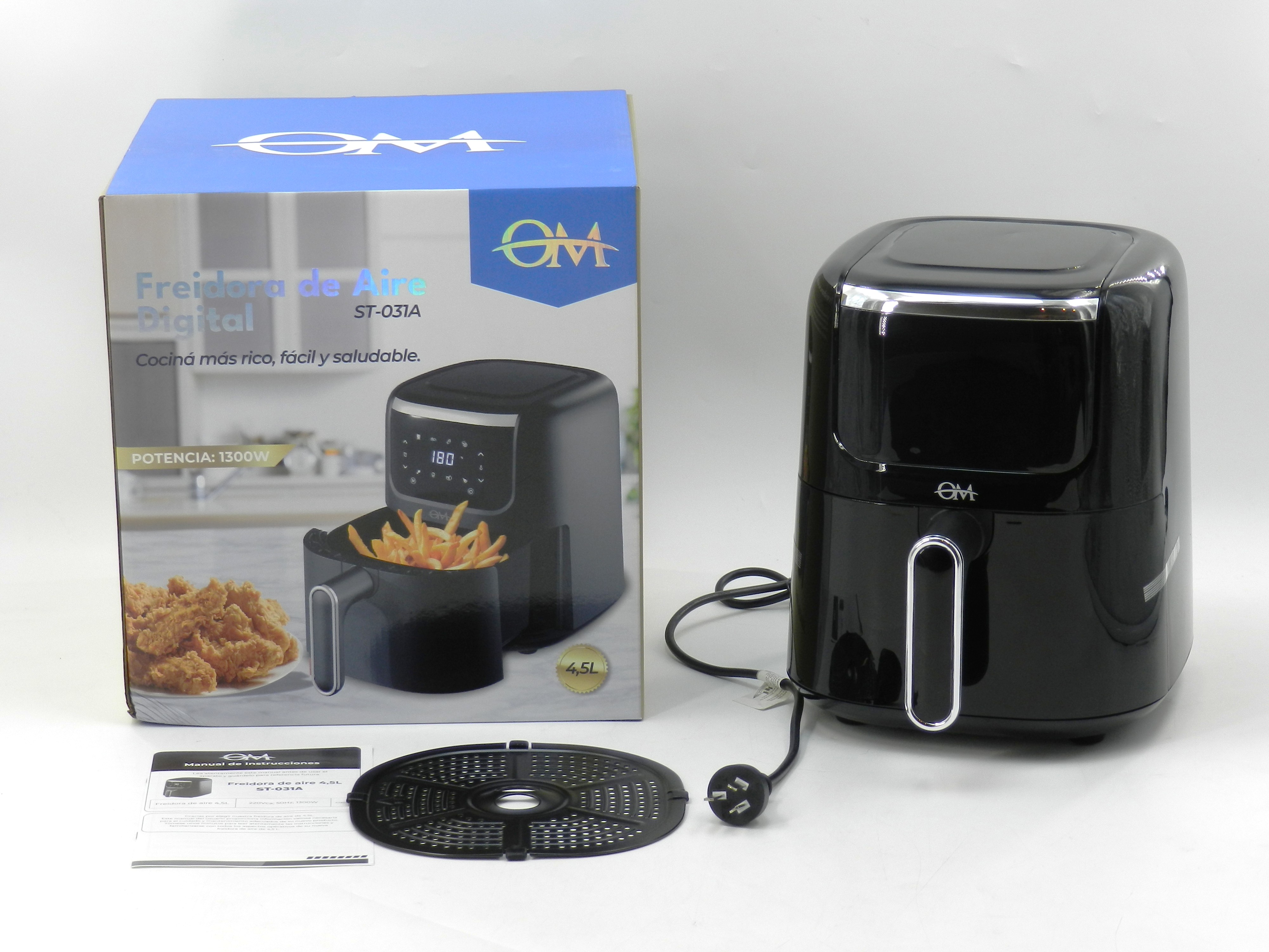 Freidora De Aire Digital OM ST-031A 4.5L 1300w Compacta