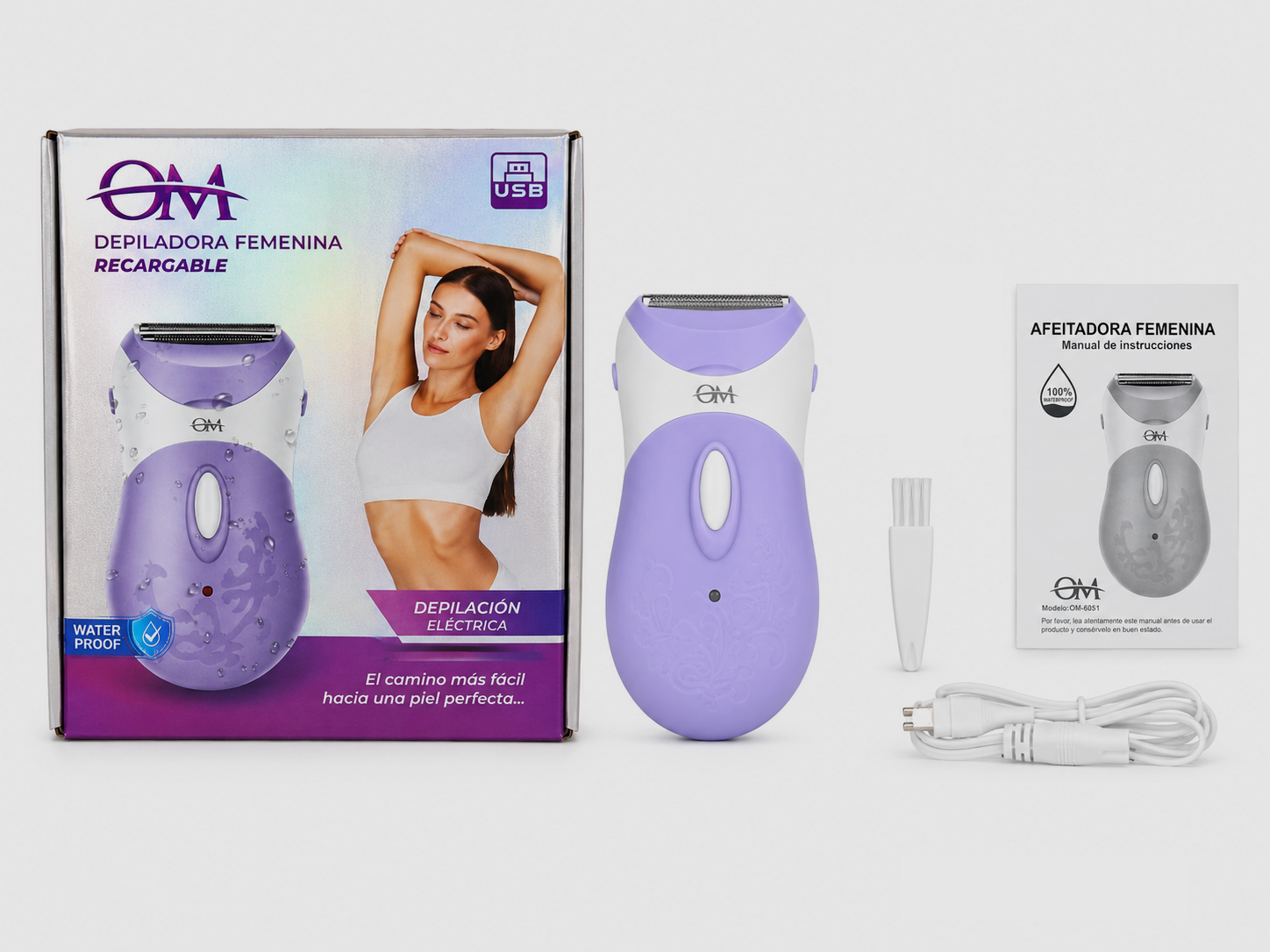 Depiladora / Afeitadora Femenina Recargable OM-6051