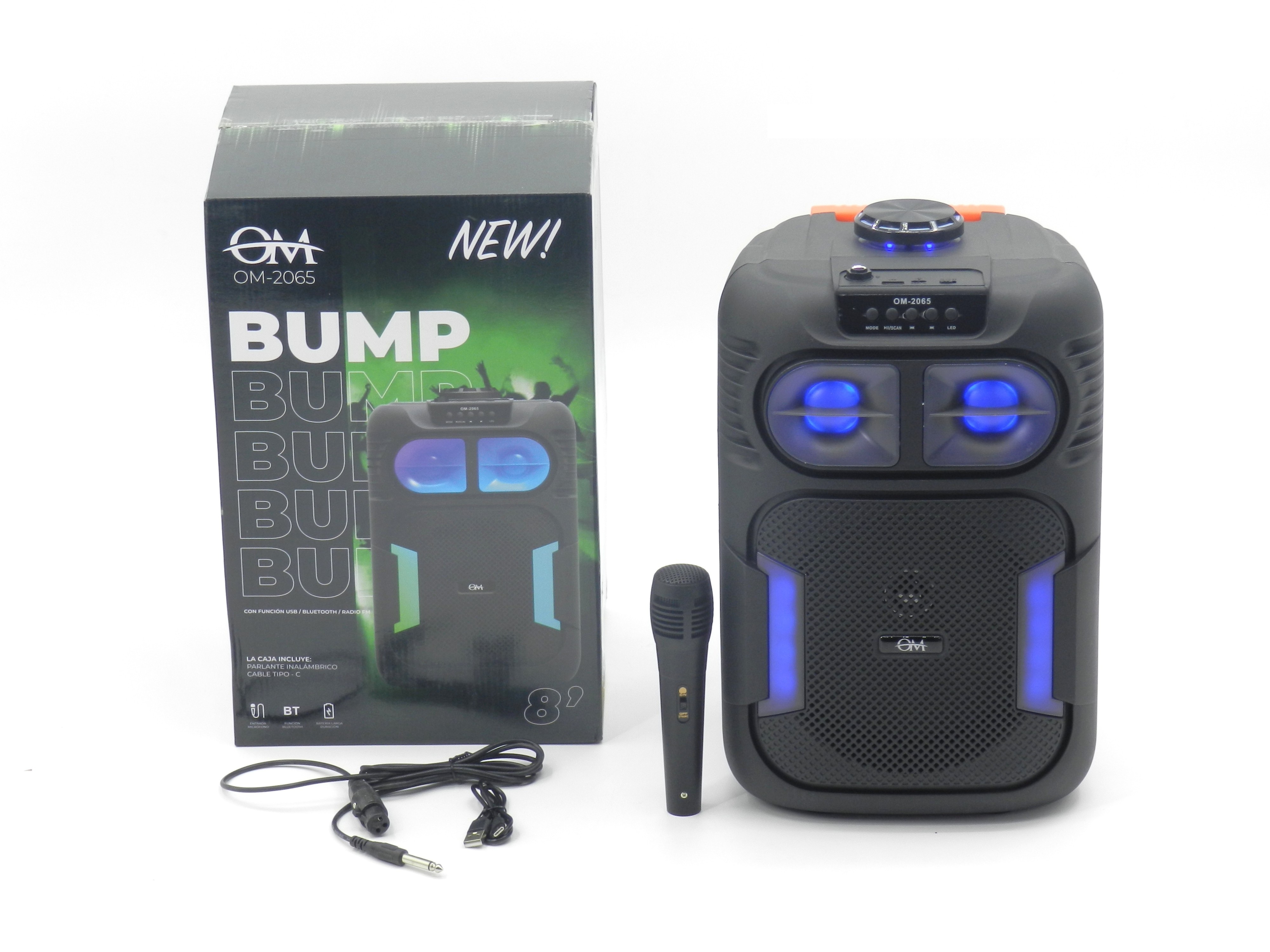 Parlante Portátil OM Bump 8"