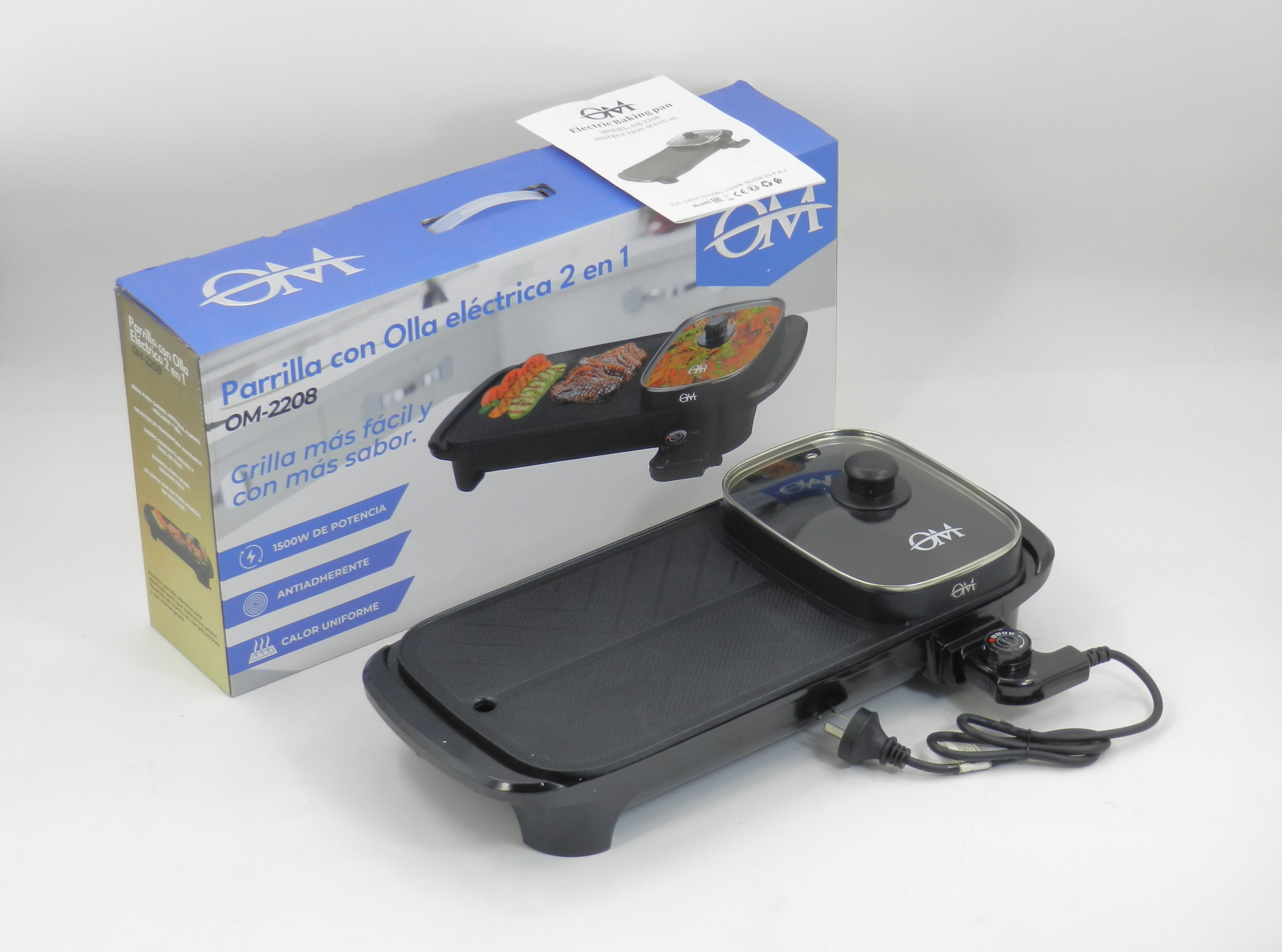 Parrilla eléctrica con olla