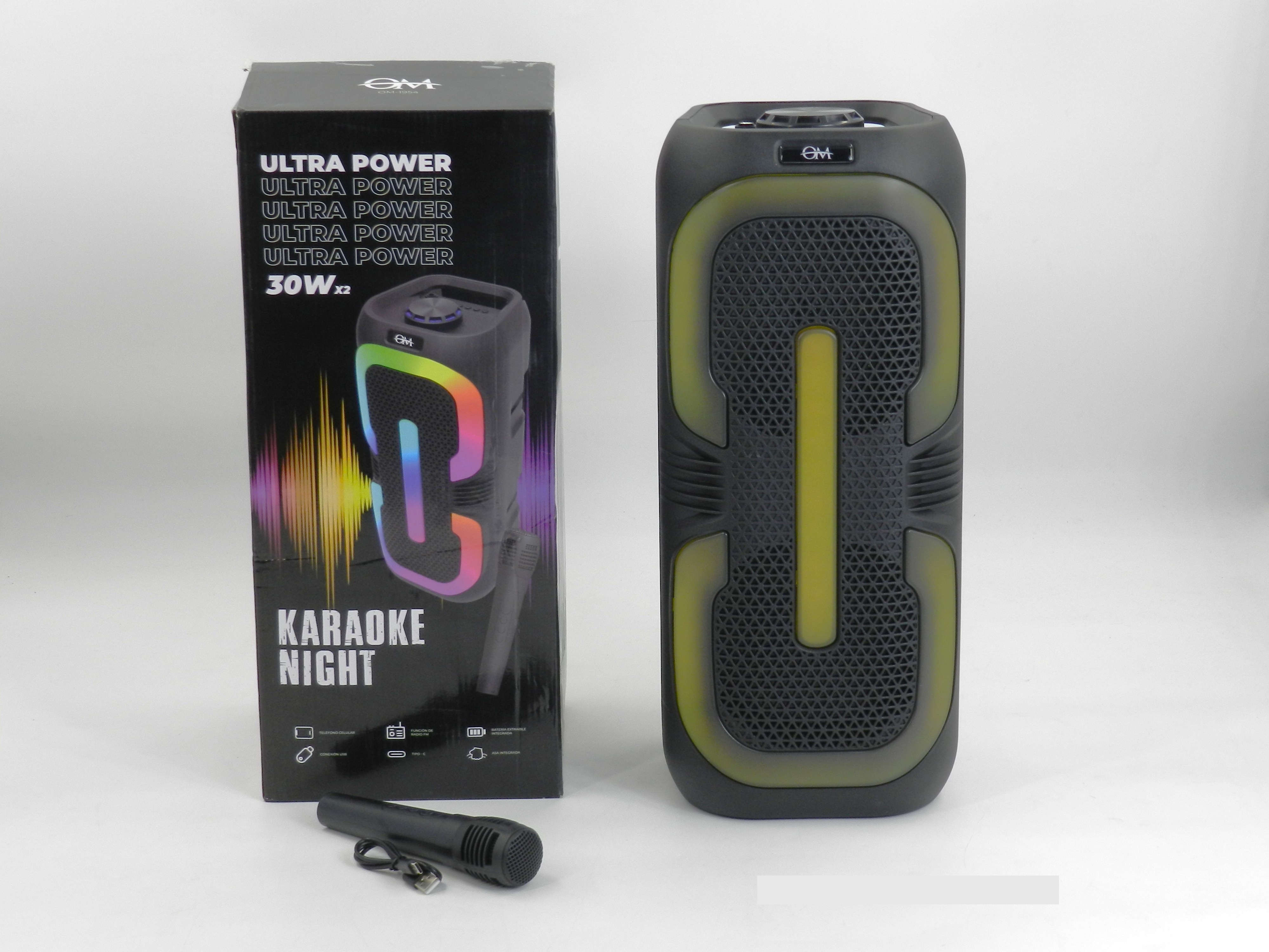 Parlante Portátil OM Ultra Power 60W