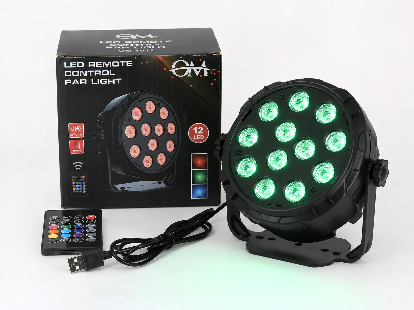 Tacho Iluminador LED Par Light OM-1012 con Control Remoto