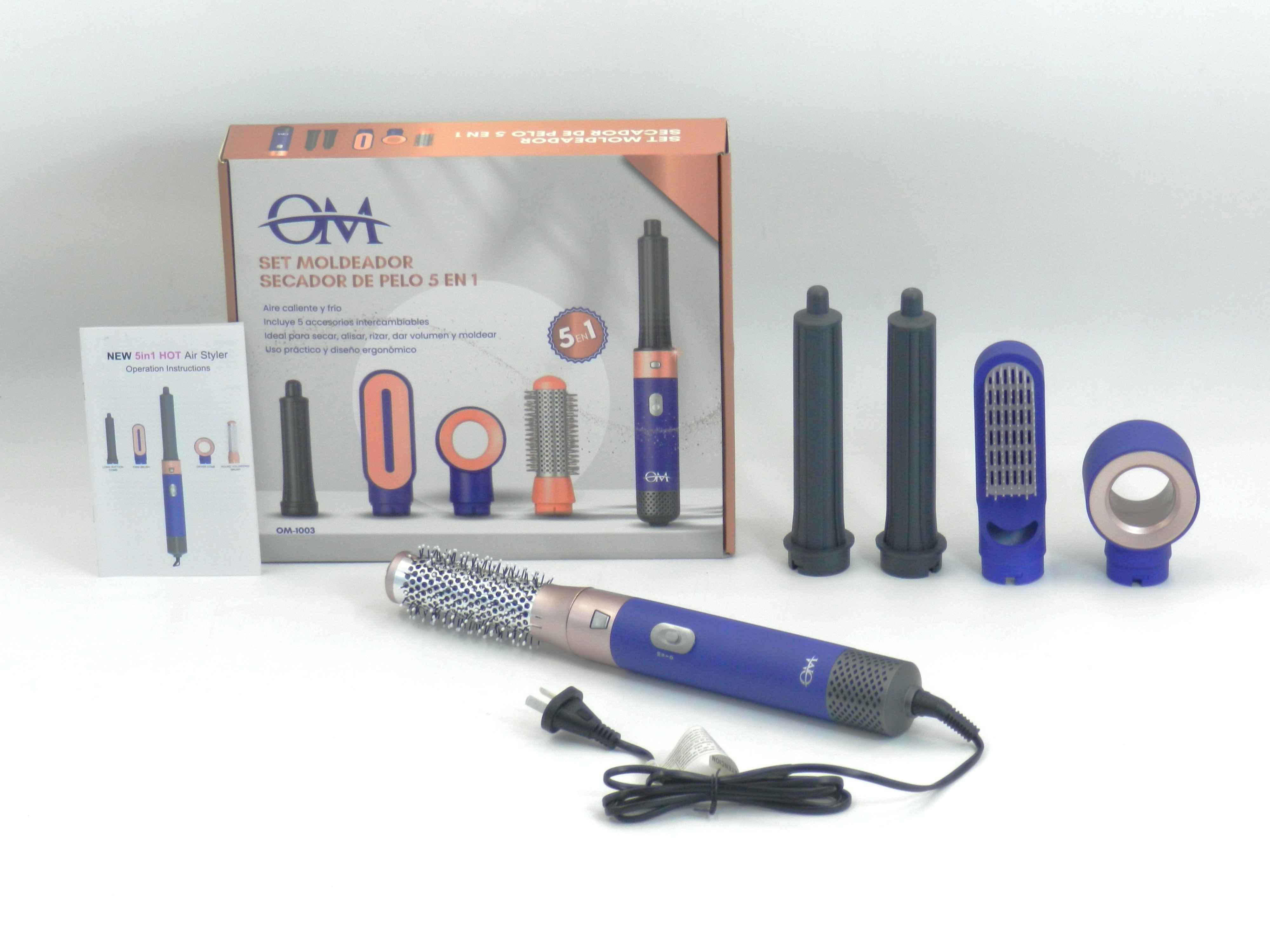Set Moldeador y Secador de Pelo 5 en 1 OM