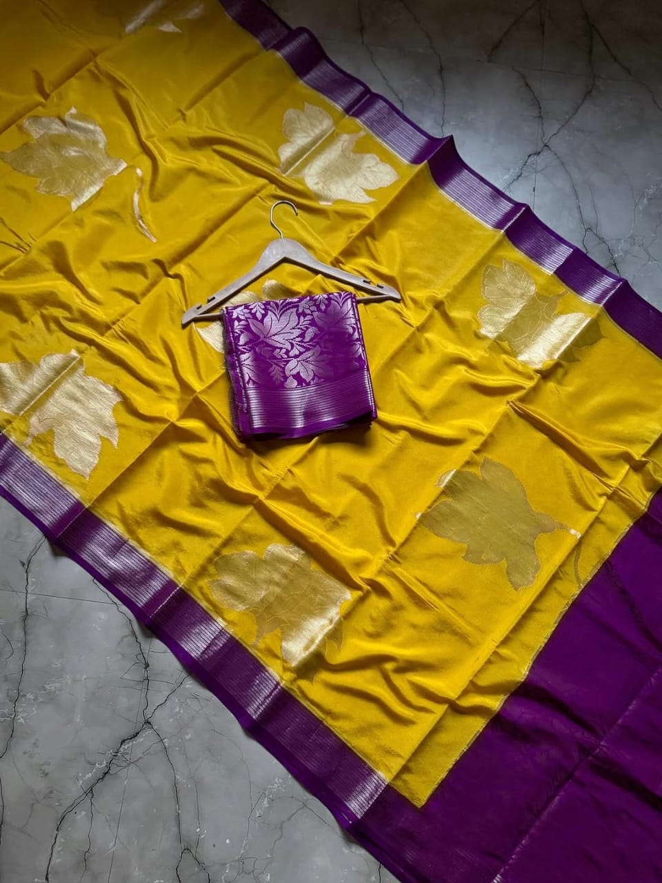 BANARASI SEMI KATAN SILK DYED SAREES