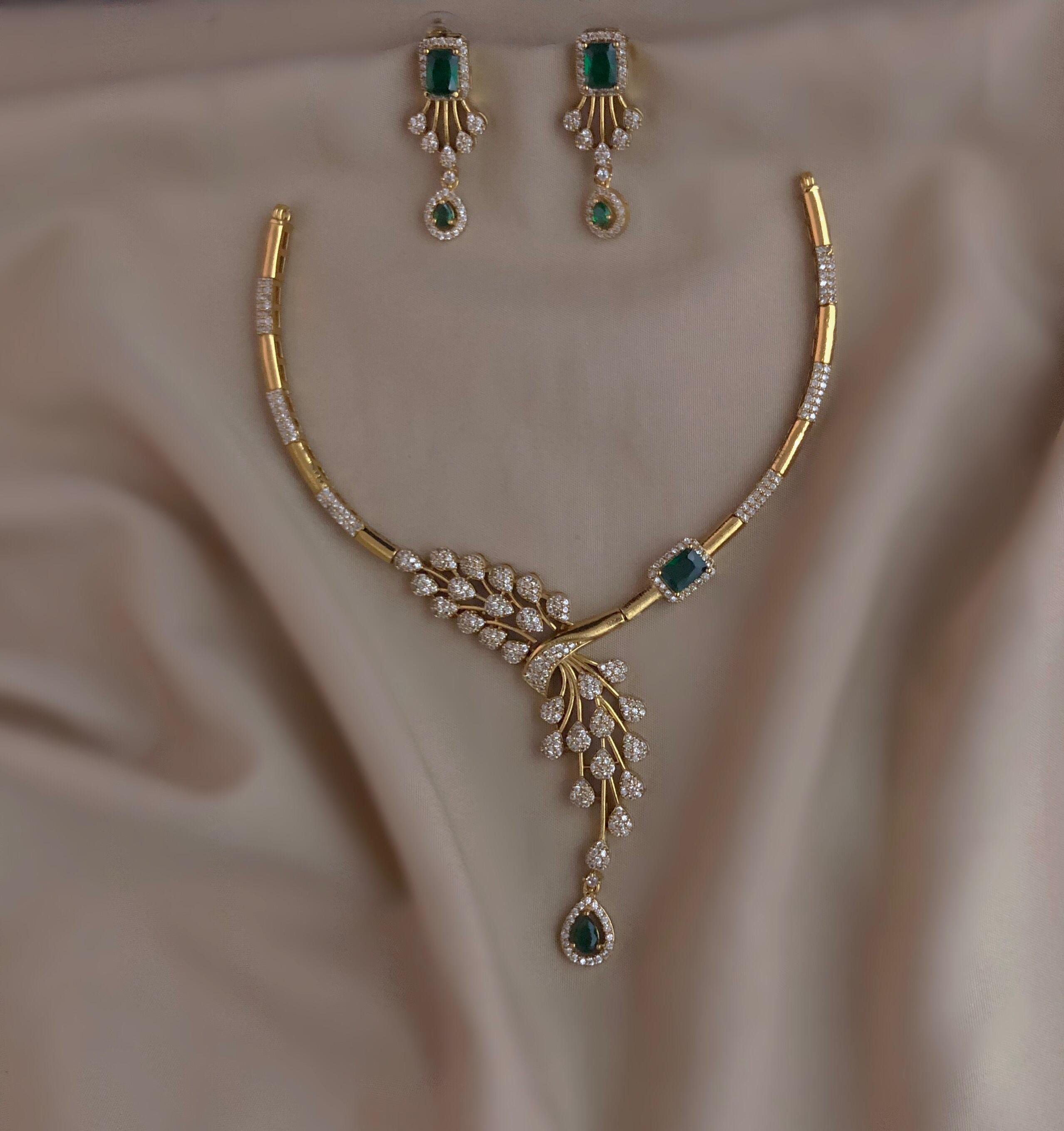 Emerald and Diamond Pendant Necklace