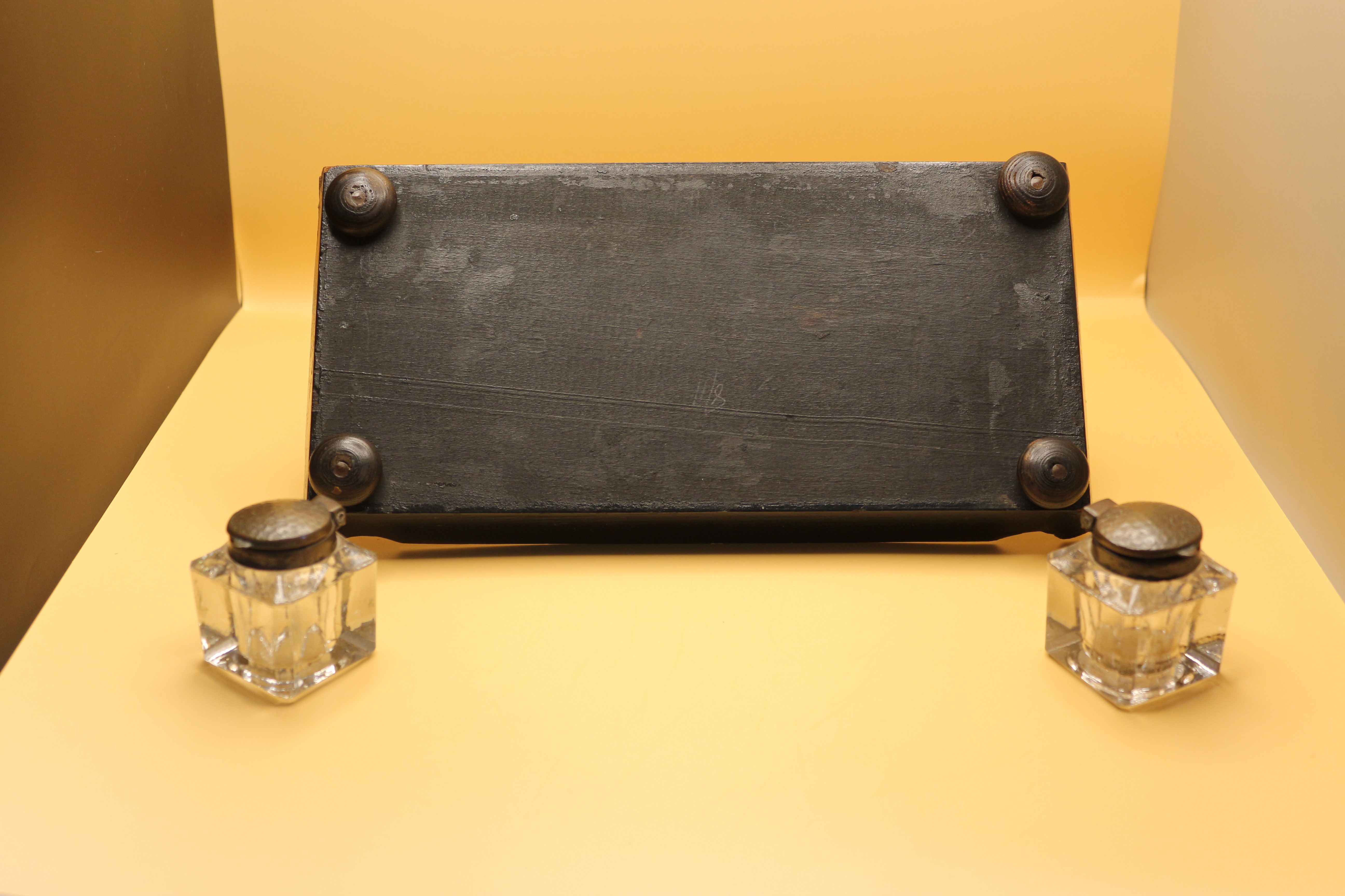 A Bulldog's Tale.......Beautiful Desk Caddy ~ Inkwells ~ Circa 1900