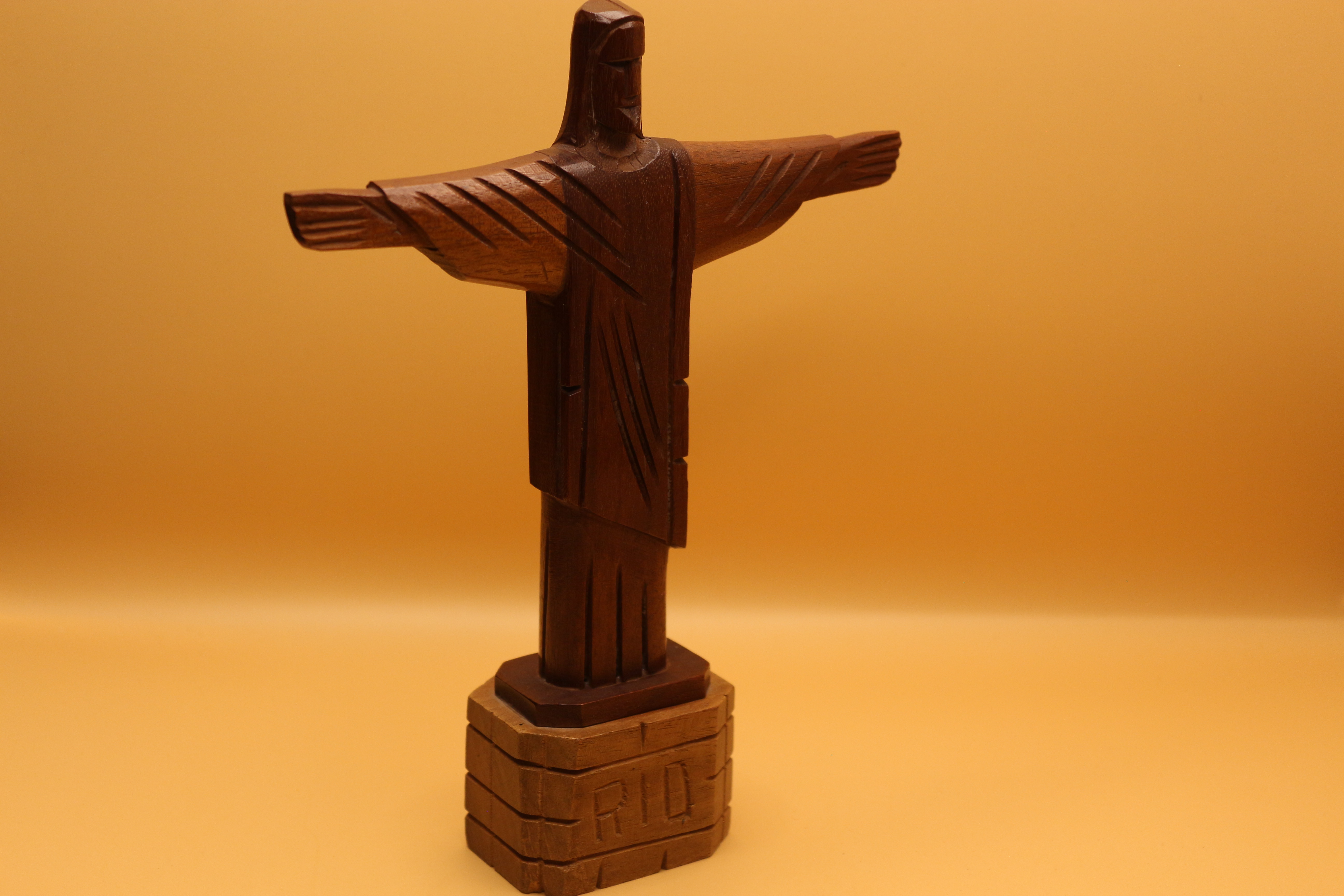 'Christ the Redeemer' Wooden Carved Christ The Redeemer Rio Wooden sculpture of the Corcovado of Rio, Brazil ~ 70s Statua In Legno Cristo Redentore Gesù Rio de Janeiro 
