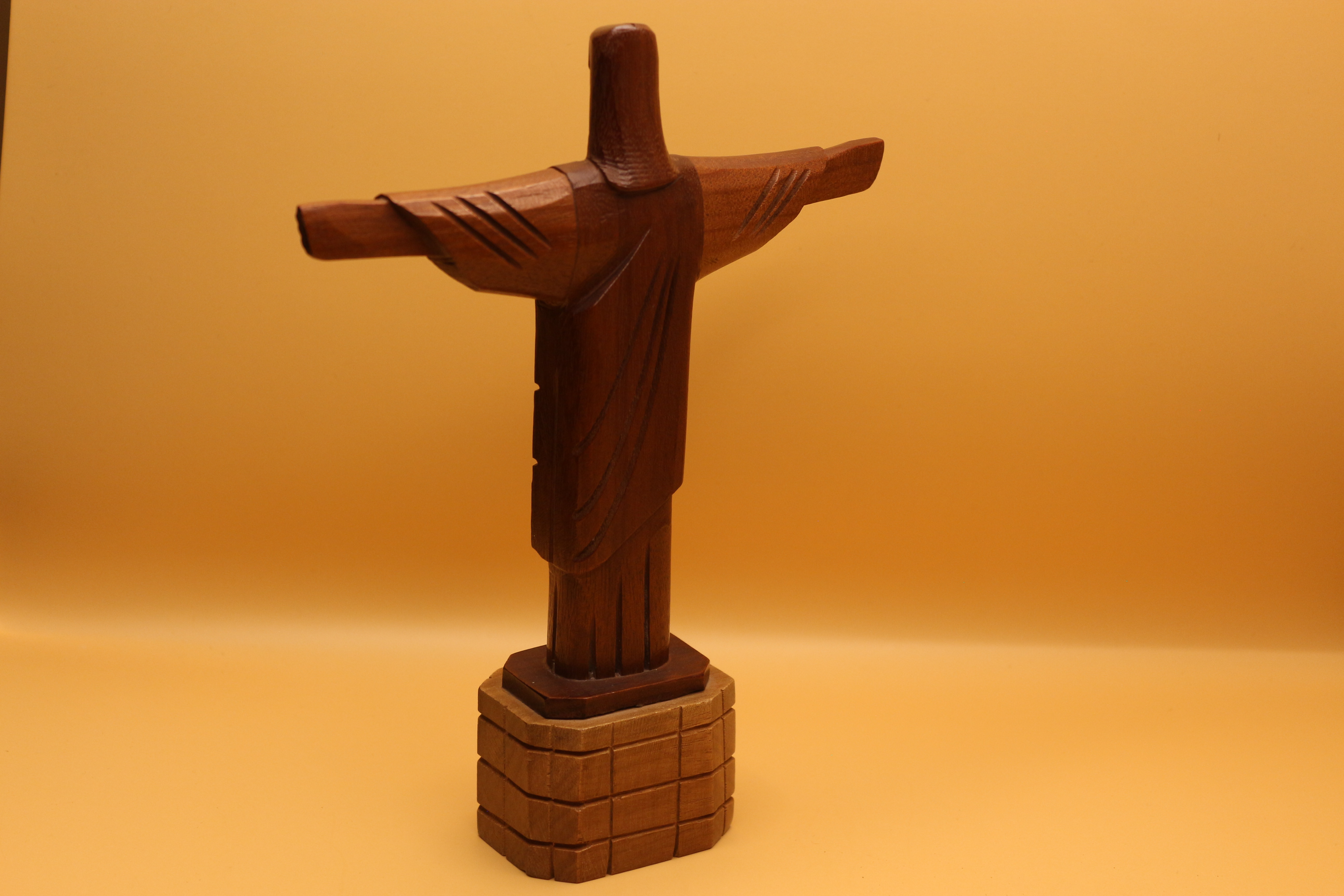 'Christ the Redeemer' Wooden Carved Christ The Redeemer Rio Wooden sculpture of the Corcovado of Rio, Brazil ~ 70s Statua In Legno Cristo Redentore Gesù Rio de Janeiro 