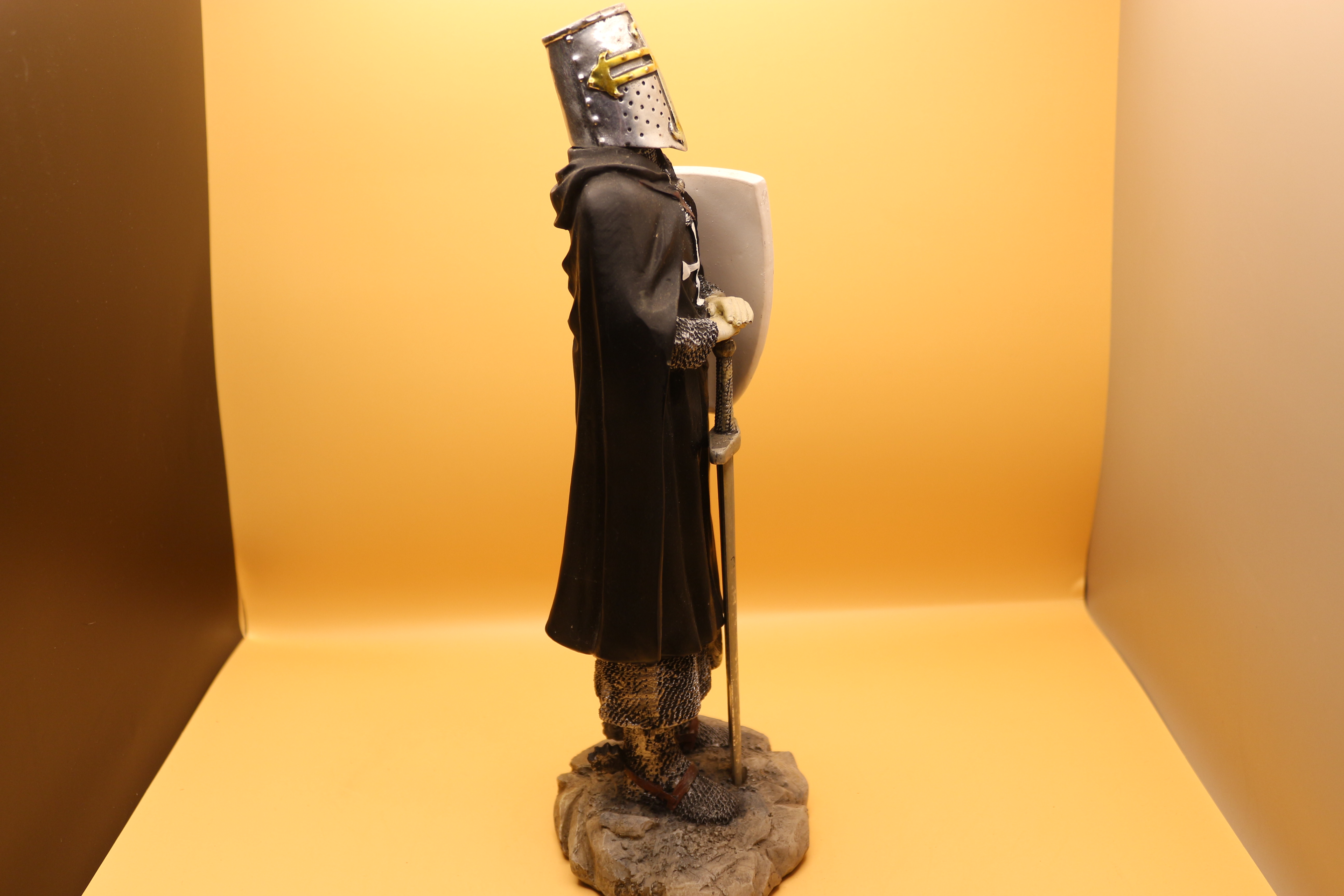 'Knight on Guard' Resin Made English Knight ~ About One Foot Tall!