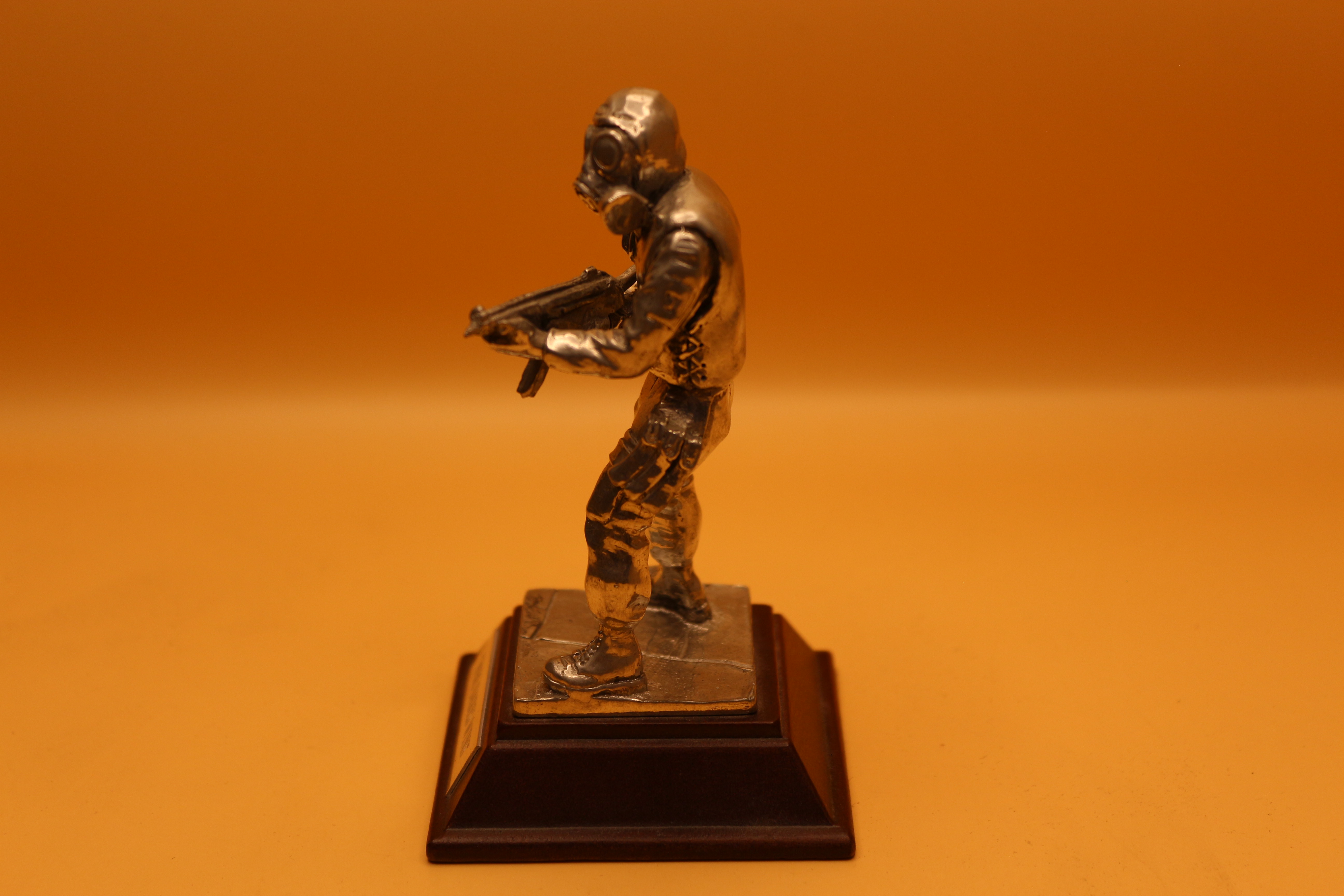 'Who Dares Wins' English Miniatures Pewter Military Figure on Plinth