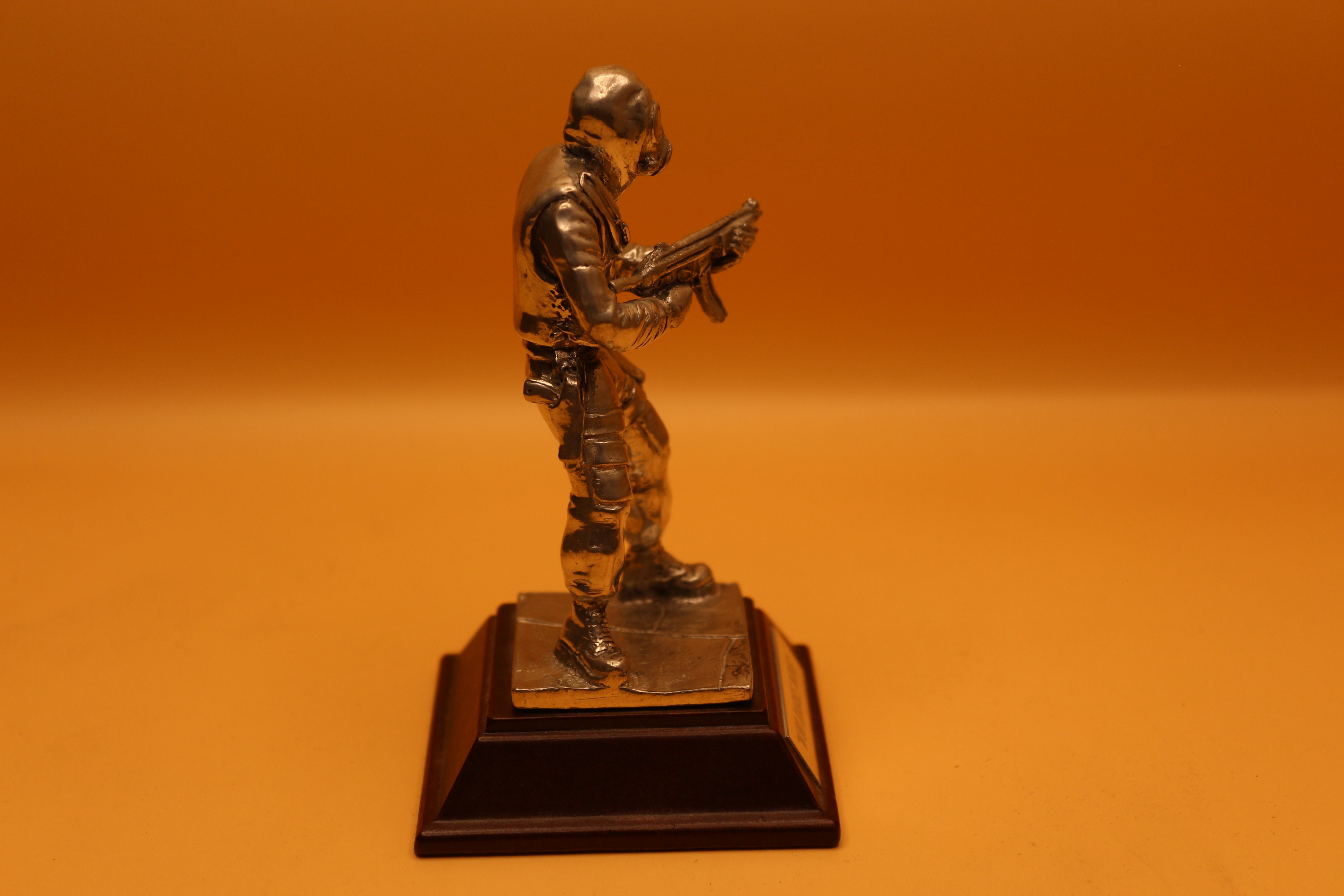'Who Dares Wins' English Miniatures Pewter Military Figure on Plinth