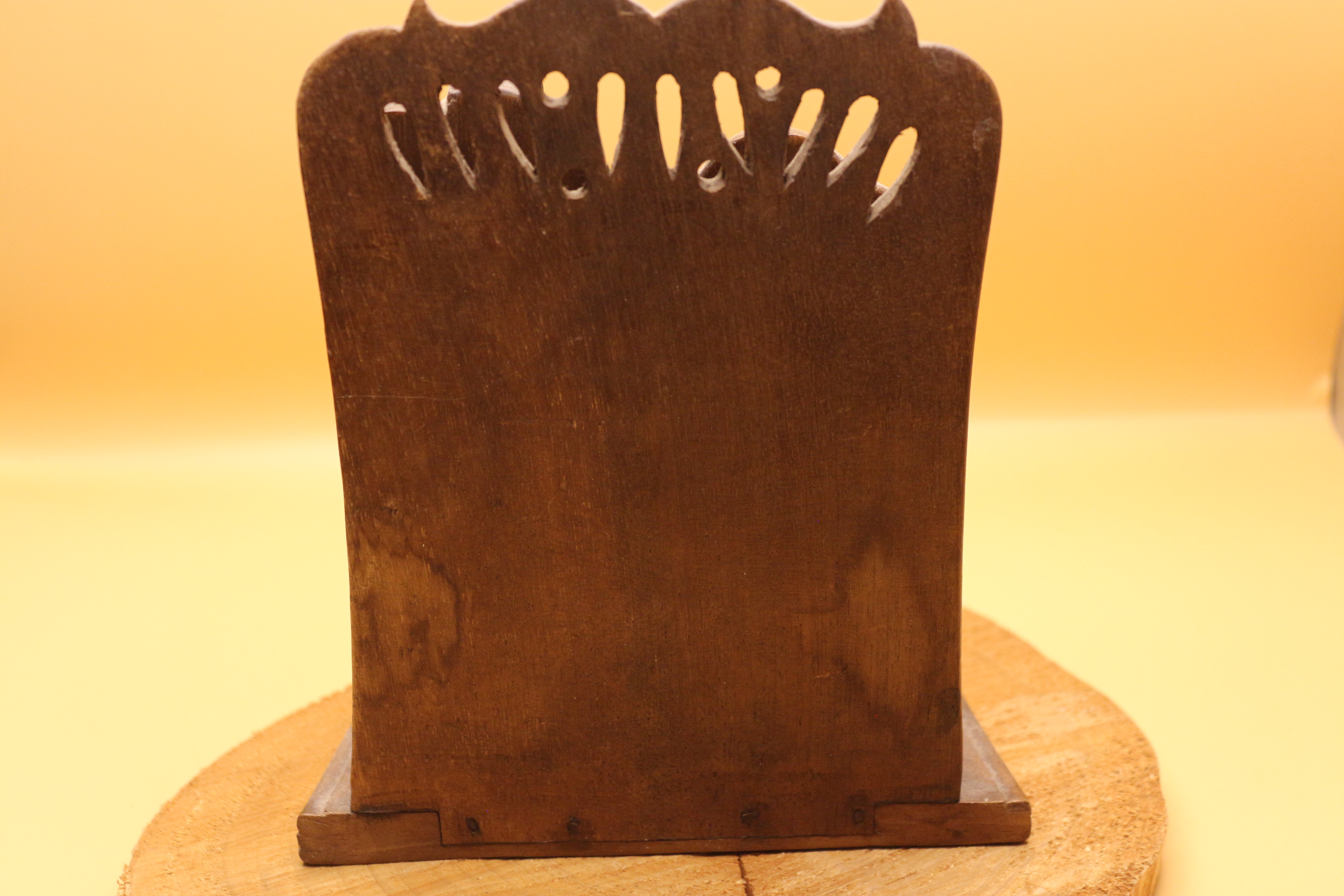 Egyptian Camel Hand Carved Wooden Letter Rack 1940's