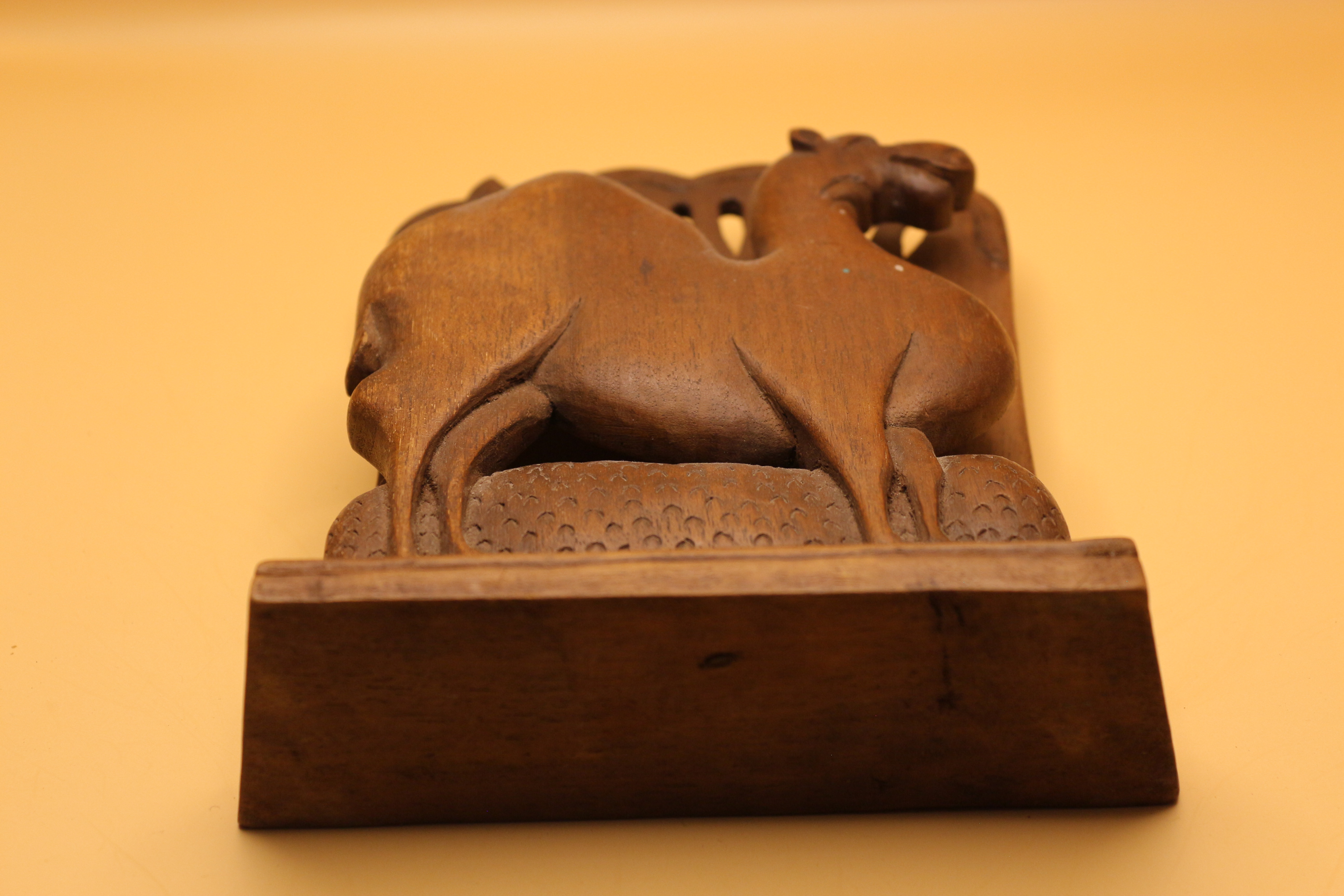 Egyptian Camel Hand Carved Wooden Letter Rack 1940's