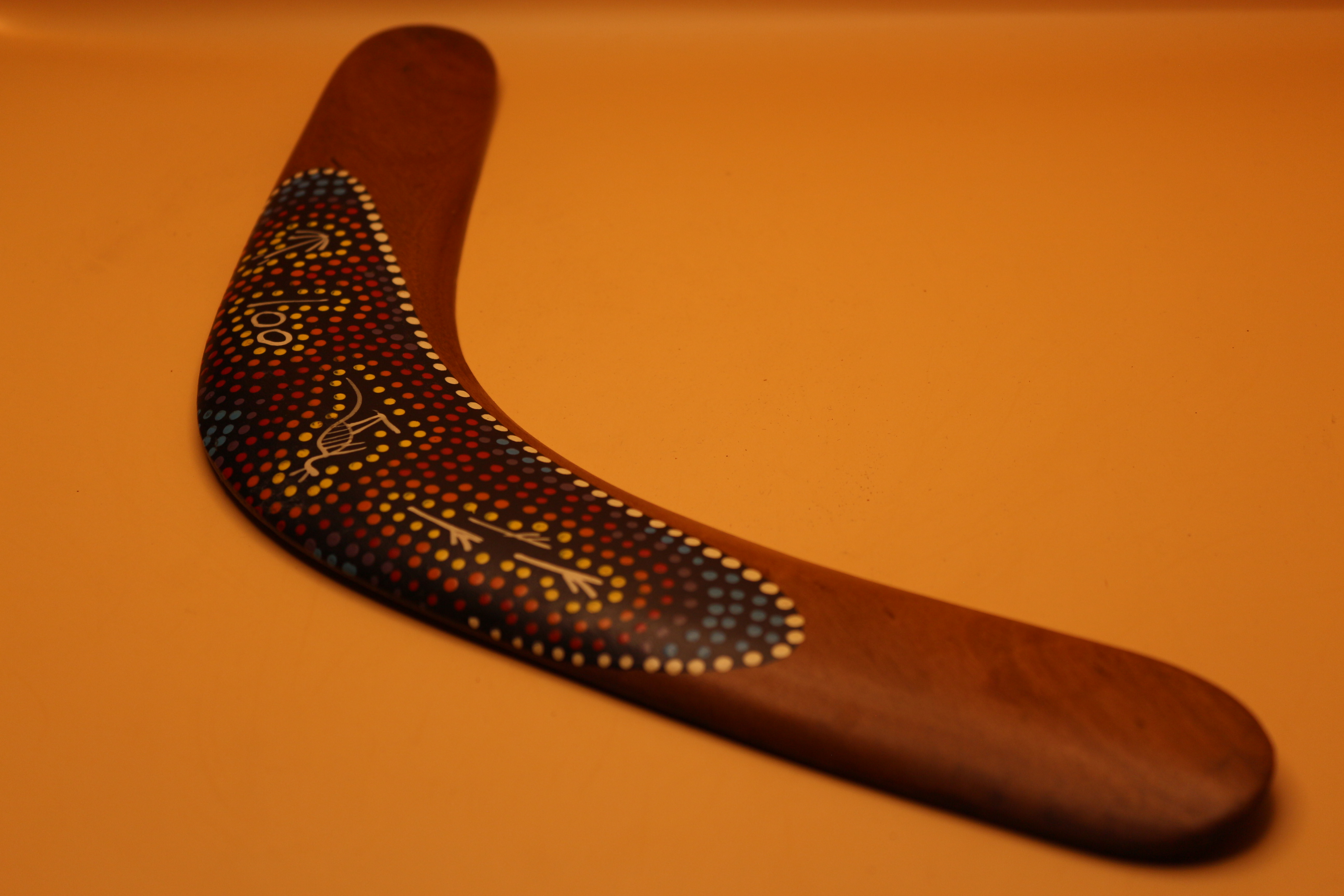 A Genuine Handmade Aborigine Collectable Boomerang
