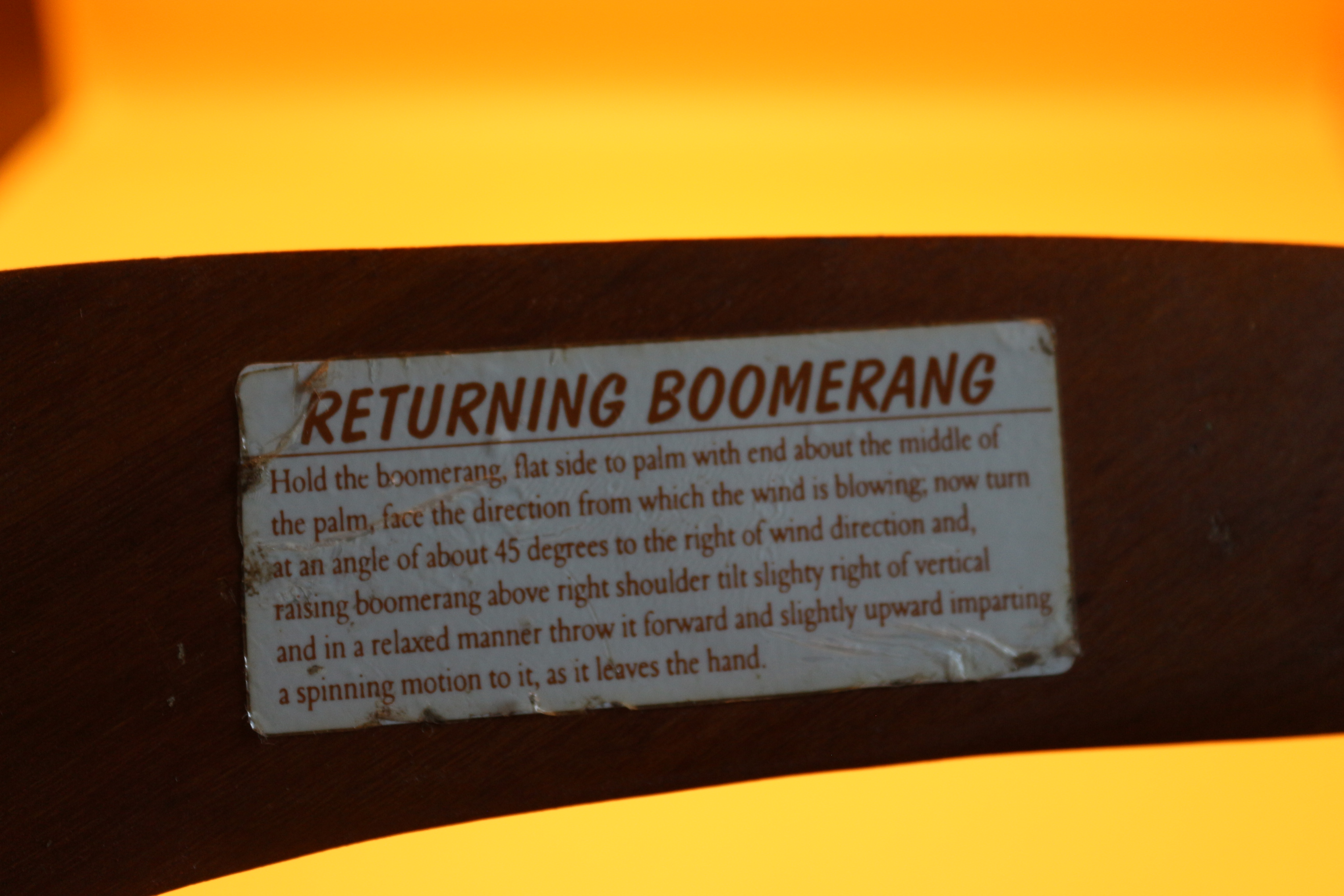 A Genuine Handmade Aborigine Collectable Boomerang