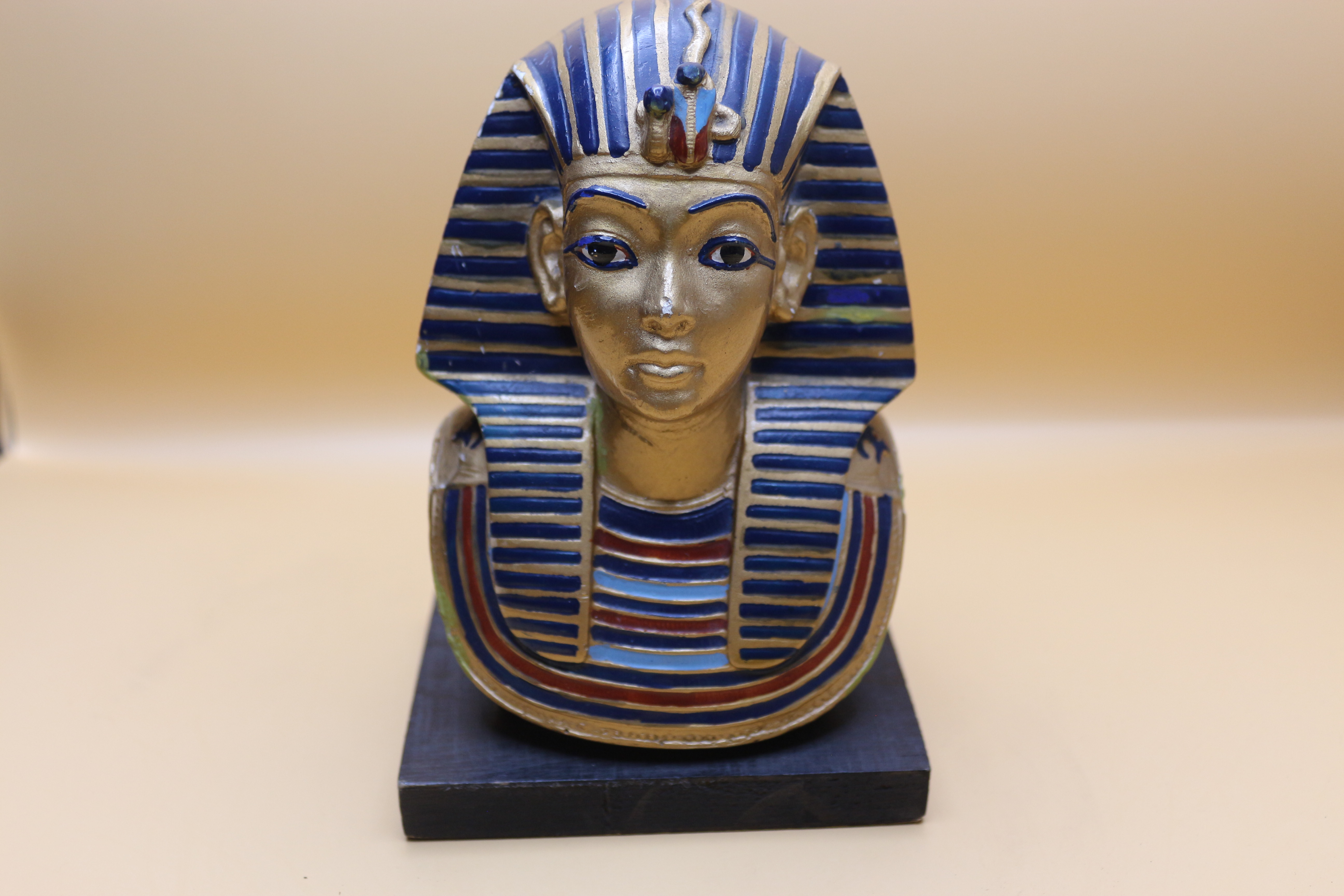 Tutankhamun Pharaoh Bust Solid Wood