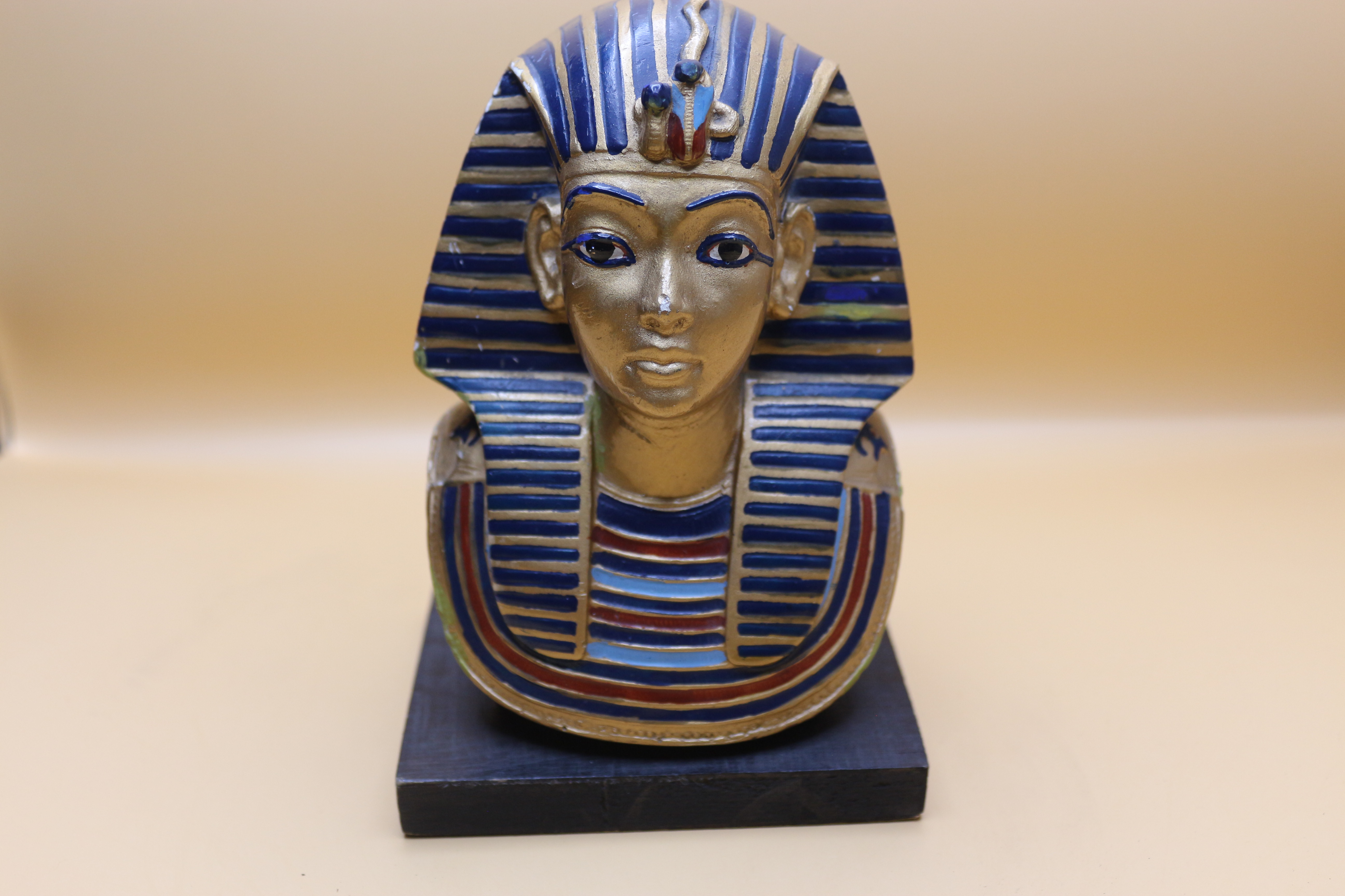 Tutankhamun Pharaoh Bust Solid Wood