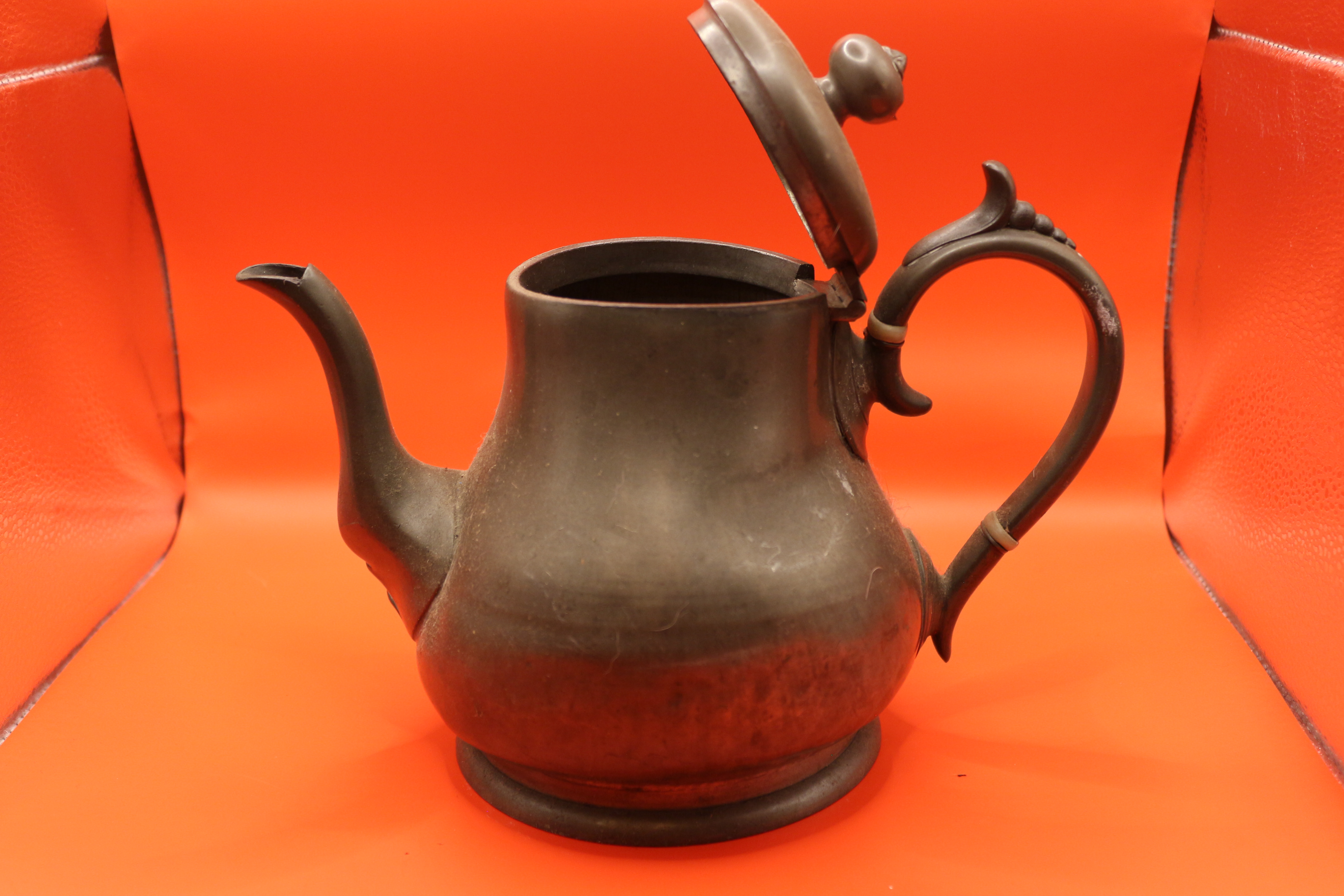 Quirky Vintage Very Old (Knocked About!) James Dickson and Sons Sheffield Pewter Teapot / Water Jug