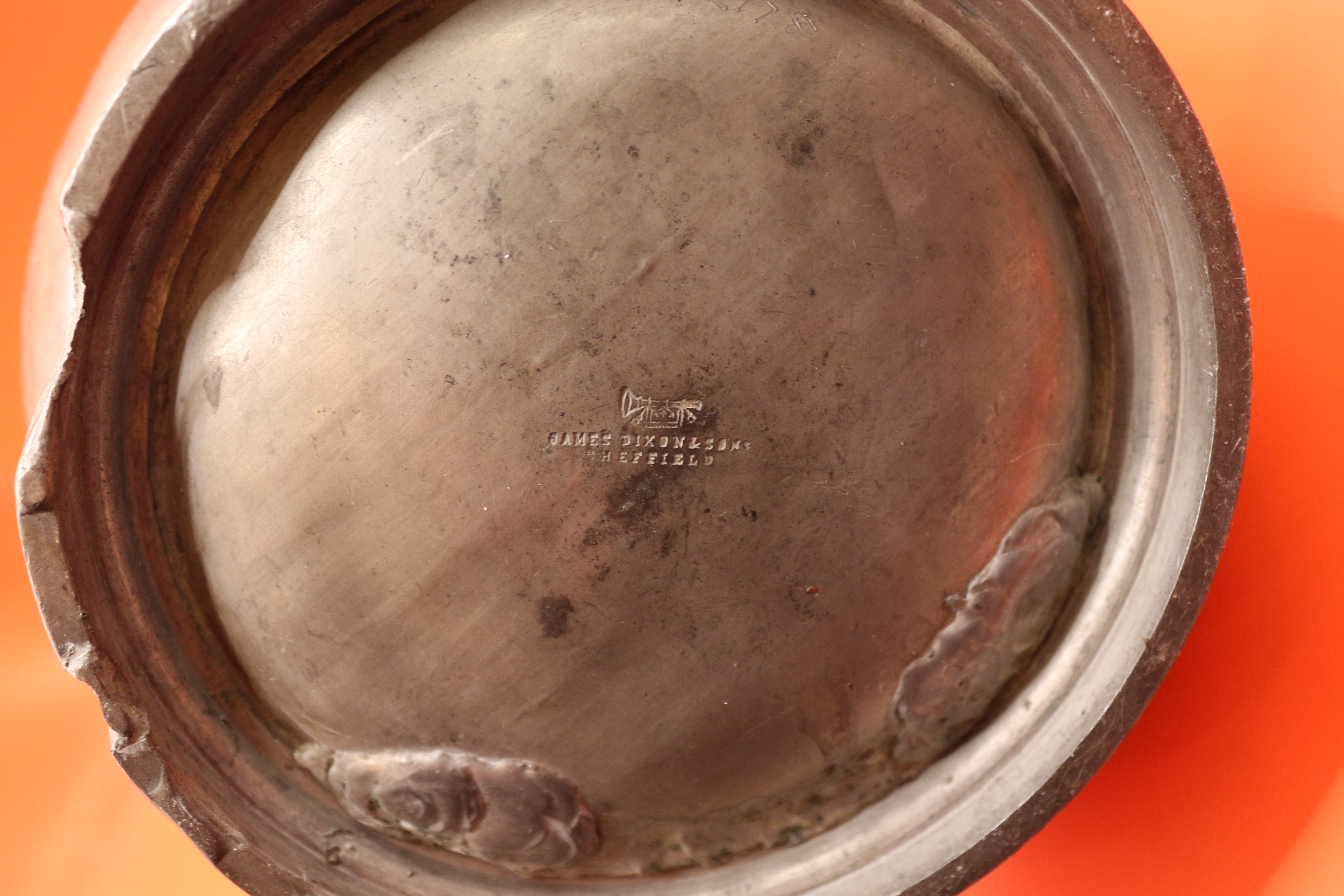 Quirky Vintage Very Old (Knocked About!) James Dickson and Sons Sheffield Pewter Teapot / Water Jug