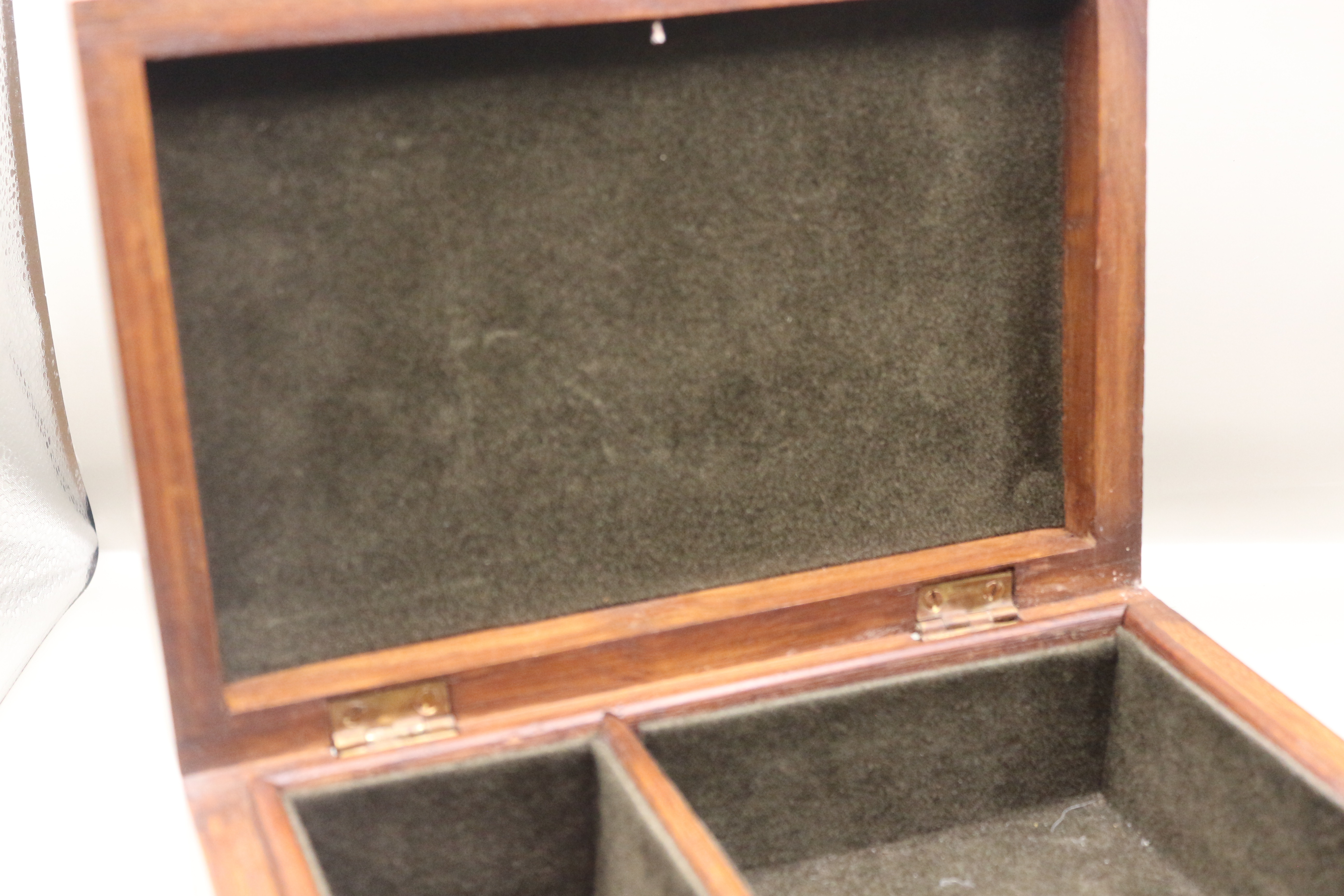 Very Old Hand Carved Wooden Jewellery Box with Secret Lock!