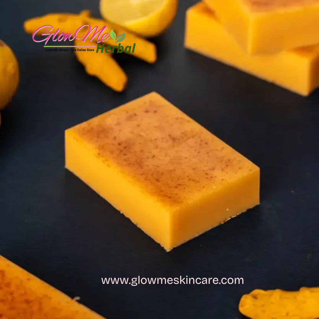 GlowMe Herbal "Turmeric Handmade Soap: (100 gm) Natural Glow, Skin Brightening, and Anti-Inflammatory Benefits for All Skin Types"