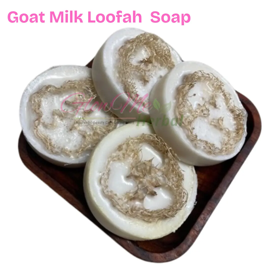 GlowMe Herbal Loofah Goat Milk Soap: Nourishes, Exfoliates, and Softens Skin for a Smooth, Healthy Glow"