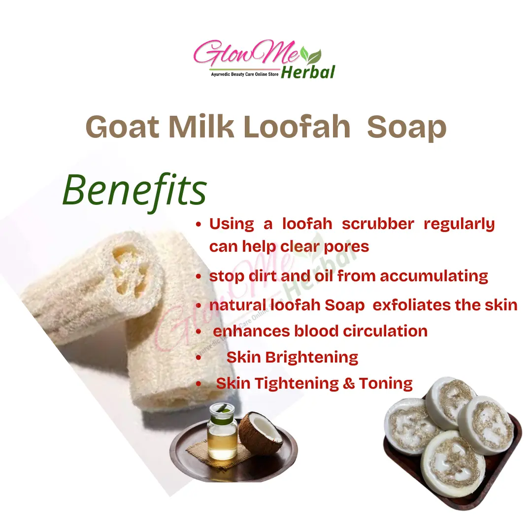 GlowMe Herbal Loofah Goat Milk Soap: Nourishes, Exfoliates, and Softens Skin for a Smooth, Healthy Glow"