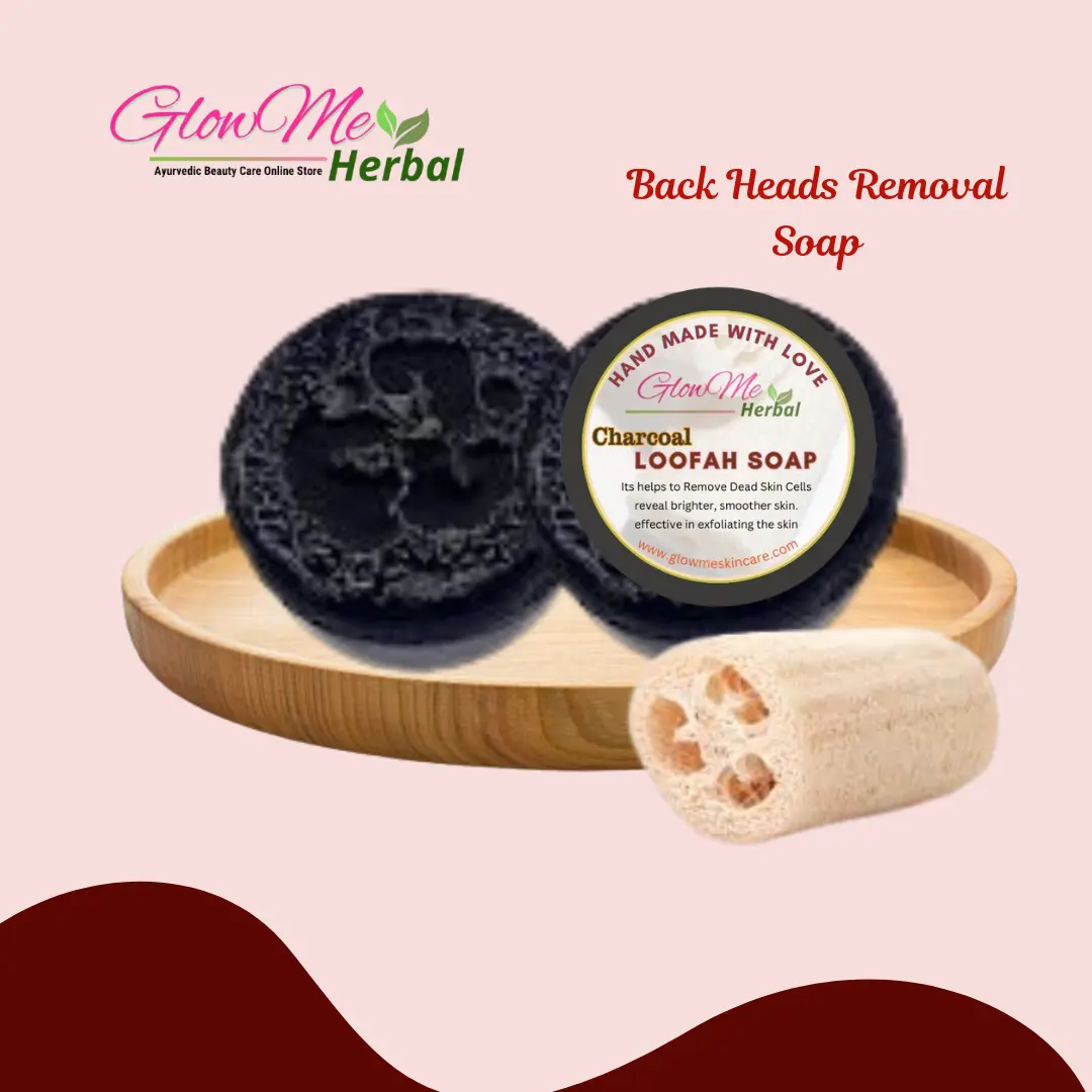 Glowme Herbal "Loofah Charcoal Soap: Exfoliates, Detoxifies, and Nourishes Skin with Natural Charcoal & Loofah for Deep Cleansing, Smooth Texture, and Healthy Glow"