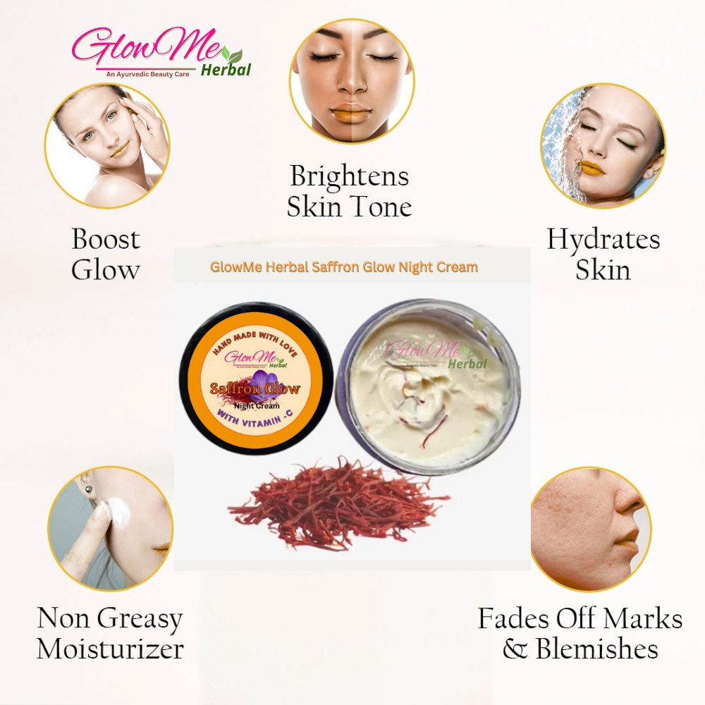   GlowMe Herbal Saffron Night Cream with Vitamin - C
