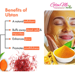 GlowMe Herbal Natural Ubtan Powder for Glowing Skin , Tan Removal, Body & Face Pack 
