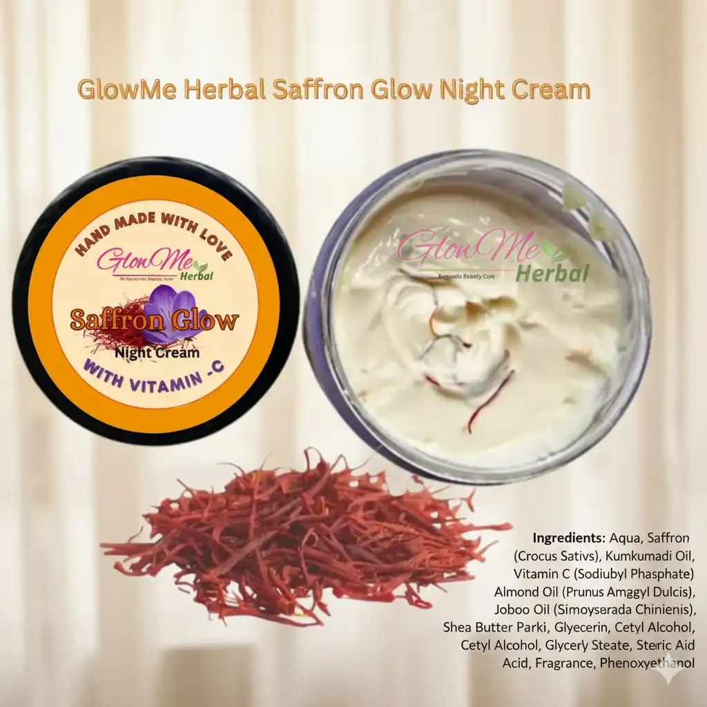 GlowMe Herbal Saffron Night Cream with Vitamin - C